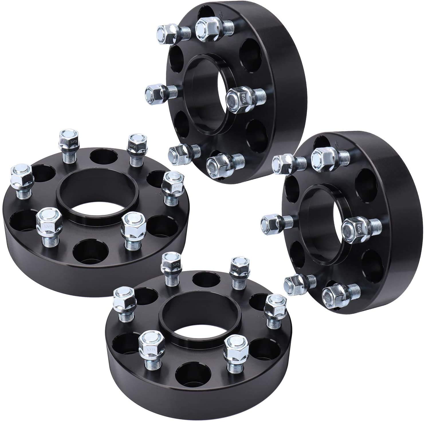 IRONTEK 4pcs 1.5'' Hub Centric Wheel Spacers 6x5.5/6x139.7mm Wheel Spacer Adapter (14x1.5 Studs 78.1mm Hub Bore) for Chevy Silve