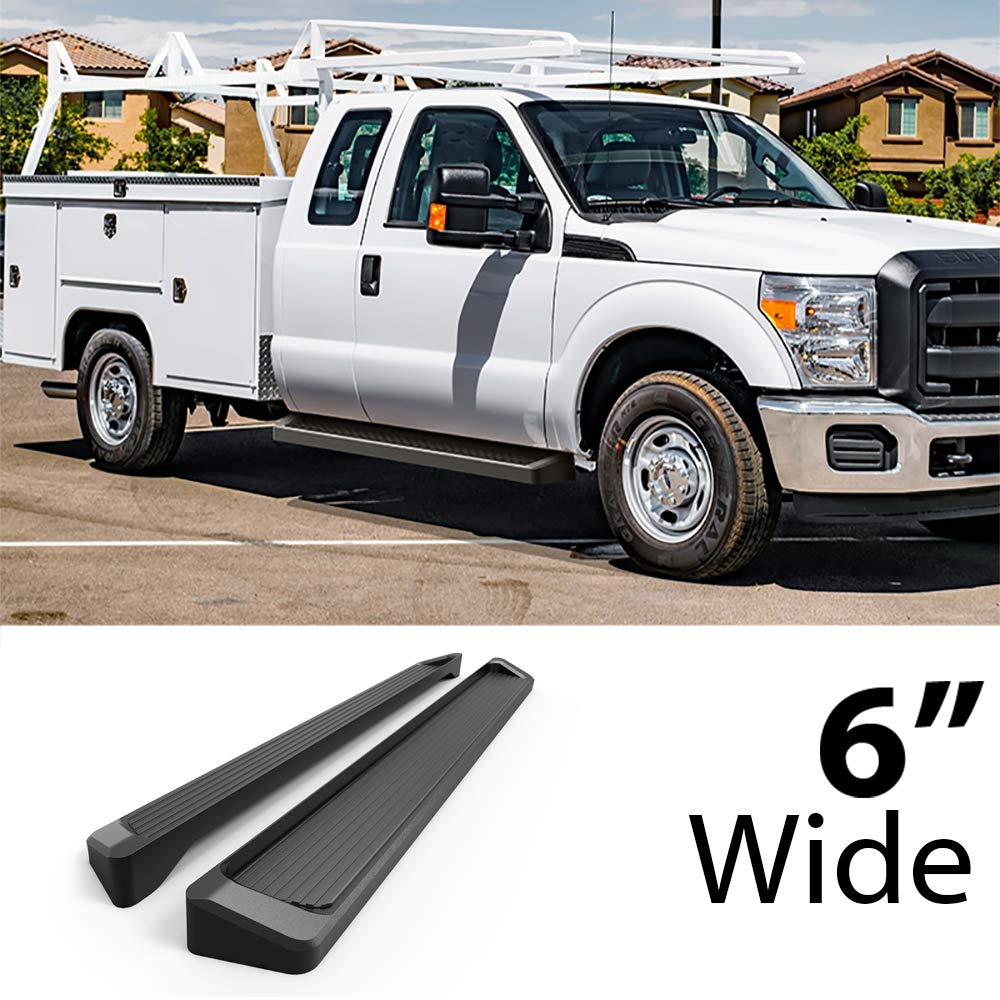 Hd Ridez Running Board 6' Black Compatible With Ford F250 F350 Super Duty 1999-2016 Extended Cab (Nerf Bar Side Steps Side Bars)