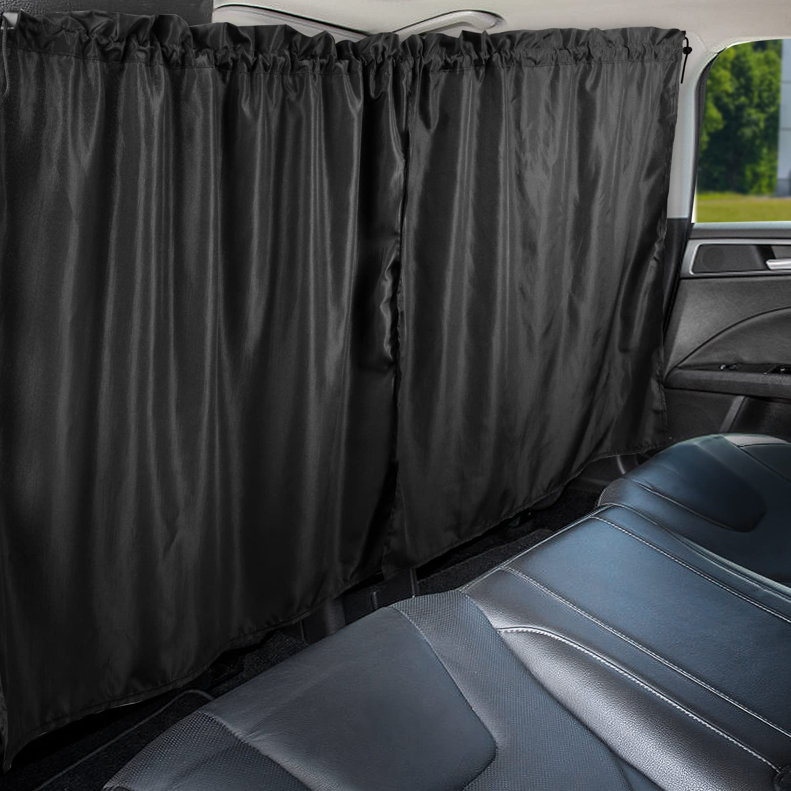 Car Divider Curtain - Wide Car Privacy Blackout Shades With Storage Bag For Baby Nap, Removable Sedan Suv Van Sunshade Covers Screen For Car Camping Sleeping Accessories