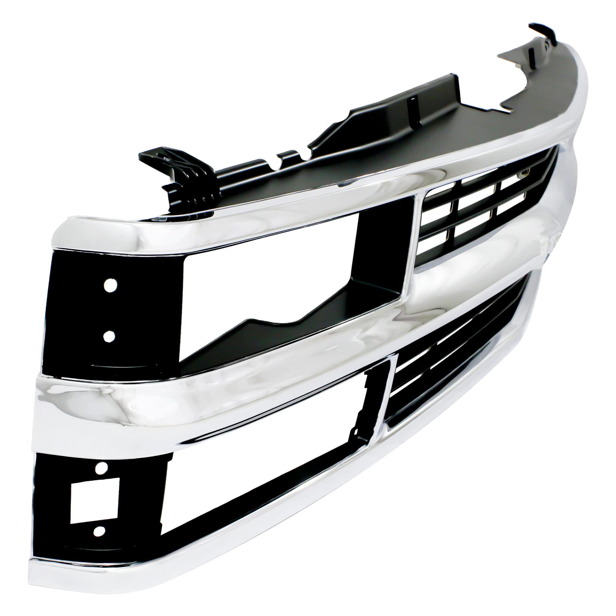 Garage-Pro Grille Assembly Compatible With 1994-1999 Chevrolet C1500, 1994-1999 Chevrolet C1500 Suburban Chrome Shell with Paint