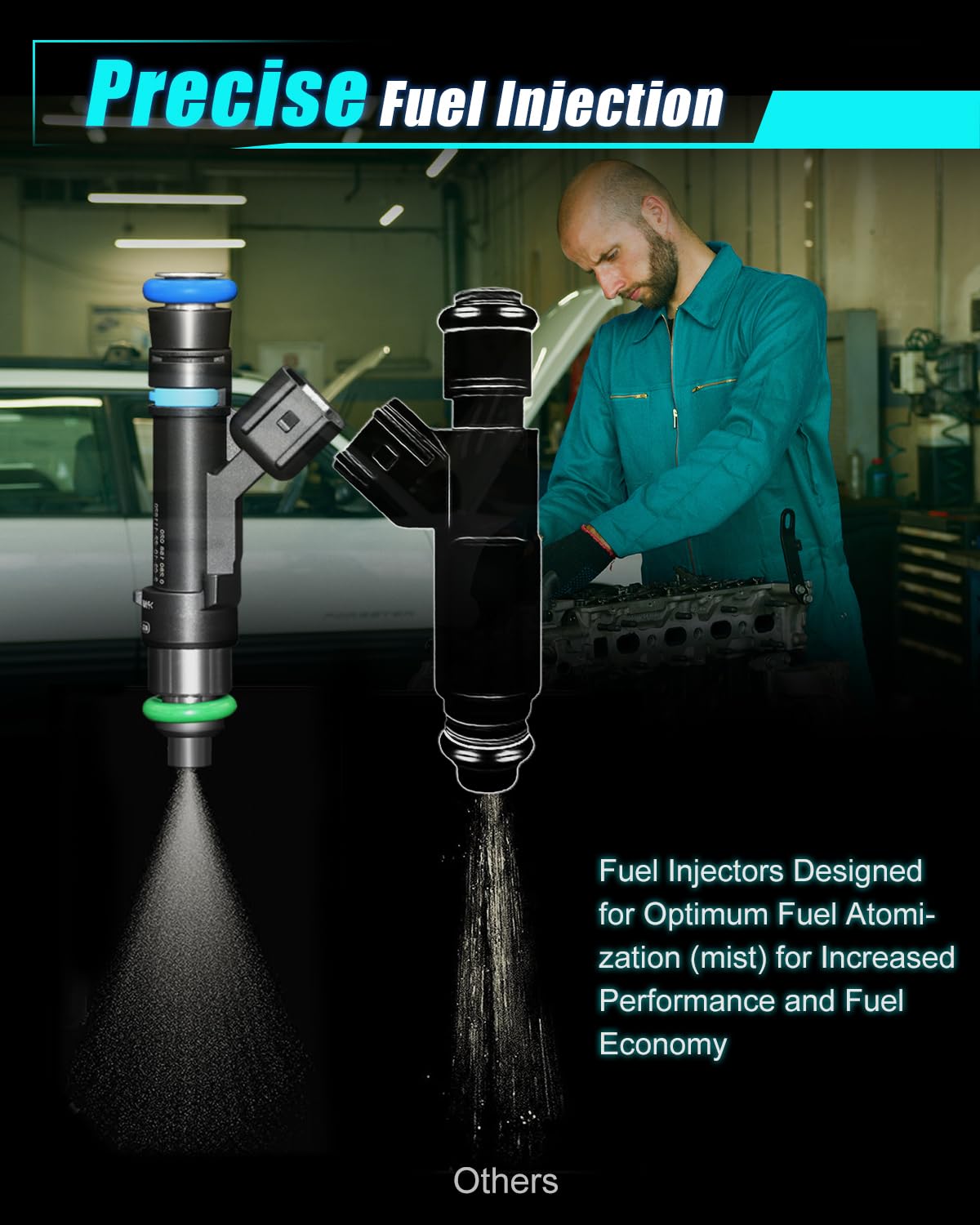 Aupeft Fuel Injectors For:-Jeep Grand Cherokee Liberty Commander For:-Ram 1500 For:-Dodge Nitro Durango For:-Mitsubishi Raider 3.7L 2004 2005 2006 2007 2008 2009 2010 2011 2012 Oe#0280158020 (8Pcs)
