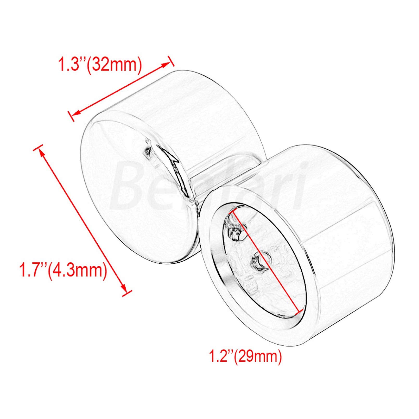 Benlari Chrome Front Axle Nut Caps 2002-2024 Compatible for Harley Davidson Touring Softail Sportster Dyna Electra Street Road G