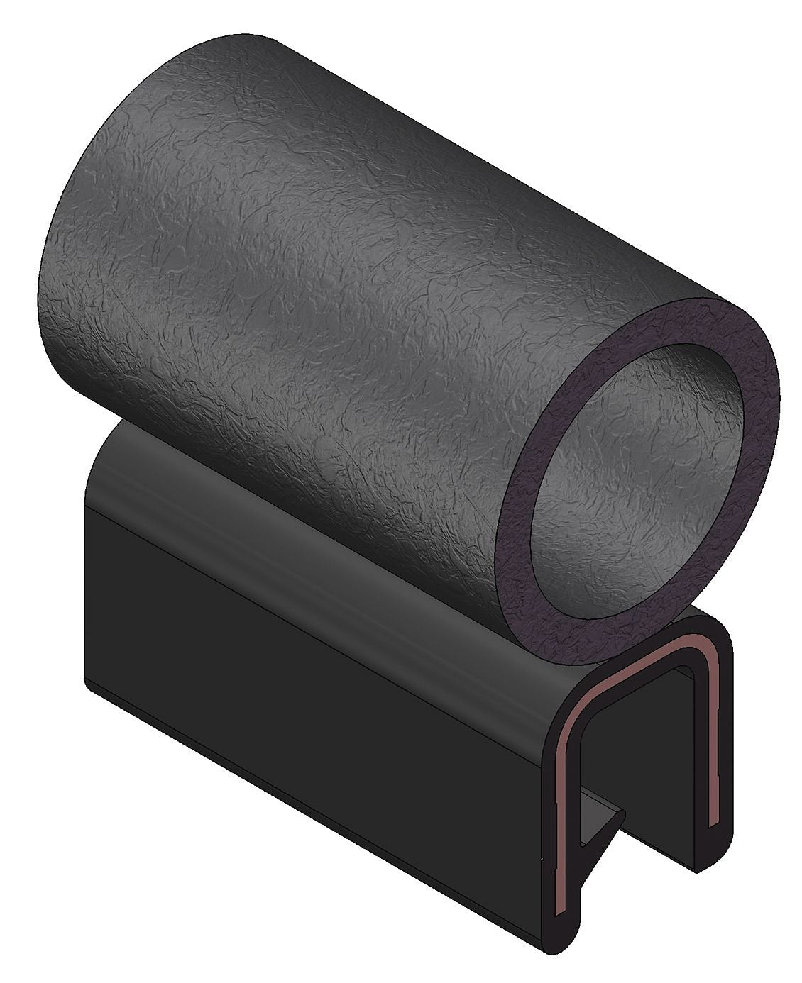 Trim-Lok Trim Seal With Top Bulb - Fits 1/4 Edge, 7/16 Bulb Seal Diameter, 25 Length - Pvc Plastic Trim With Epdm Rubber Seal, E