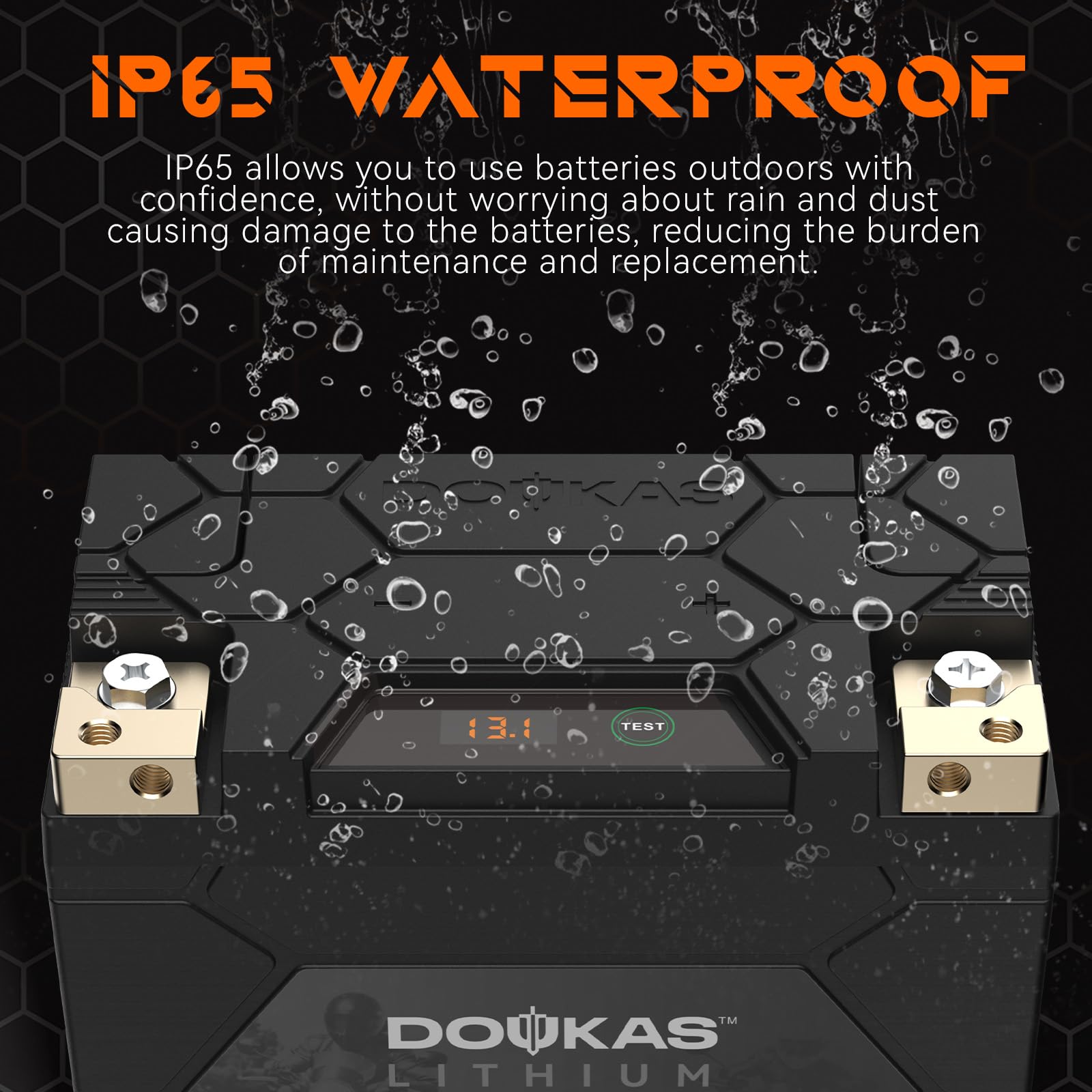 DOUKAS DKL20 700A LiFePO4 Motorcycle Lithium Battery, 12V 6Ah Powersports Battery, Compatible Jet Ski, Quad, Lawn Mower, ATV, UT