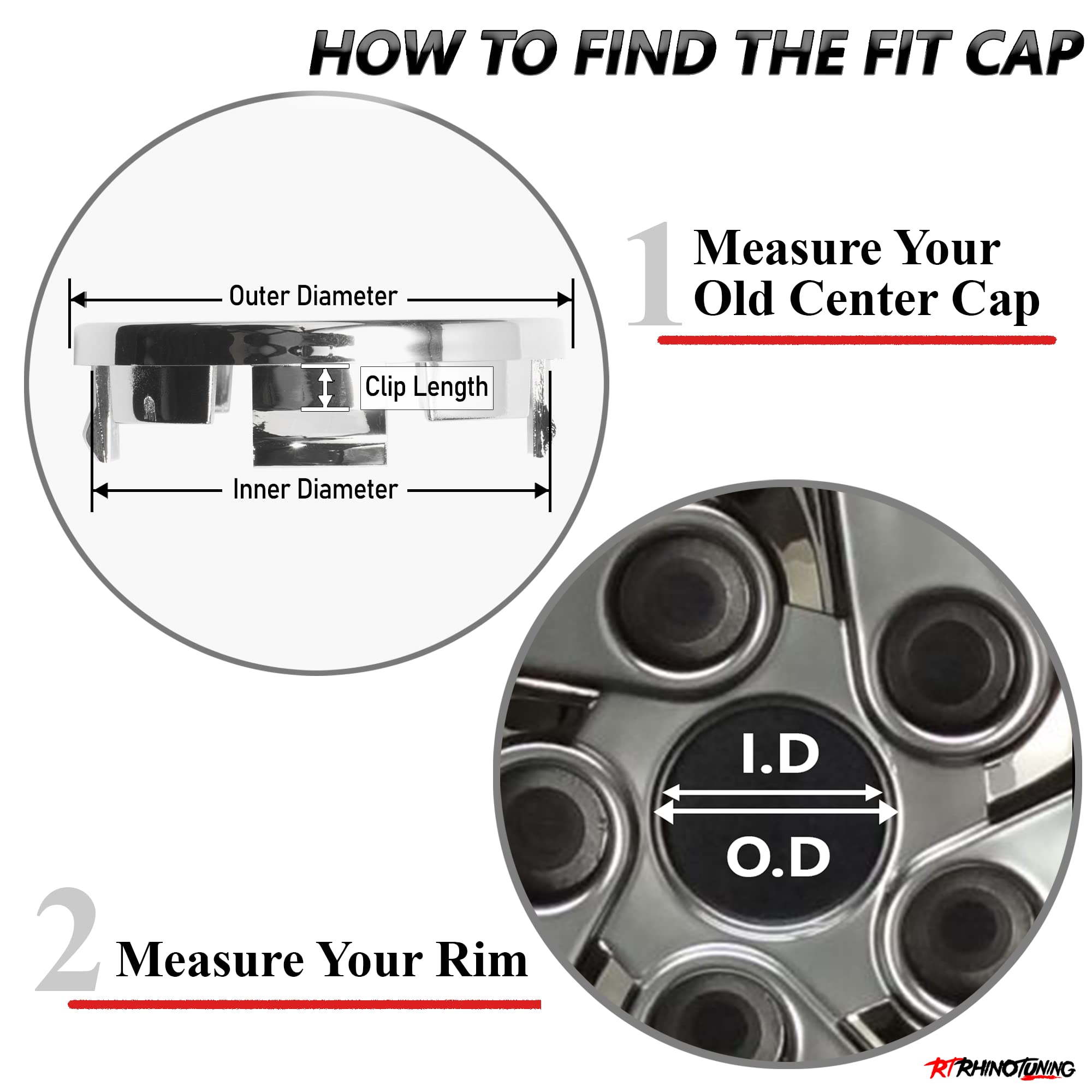 65Mm(2.54In)/61Mm(2.38In) Chrome Silver Car Wheel Center Hub Caps Set Of 4 For Vossen Cv3 Cv5