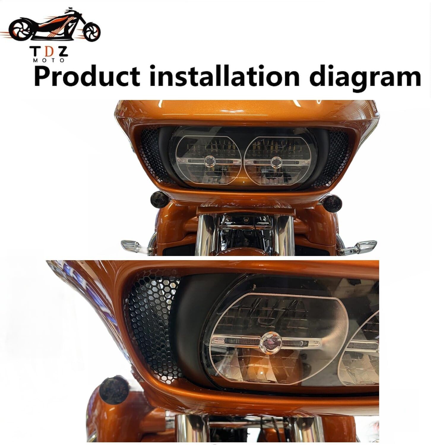 Tdz ????????-???????? Fairing Mesh Grill Side Vent Screen Fits For Road Glide Custom Fltrx Special Fltrxs Glide Ultra Fltru Fltr