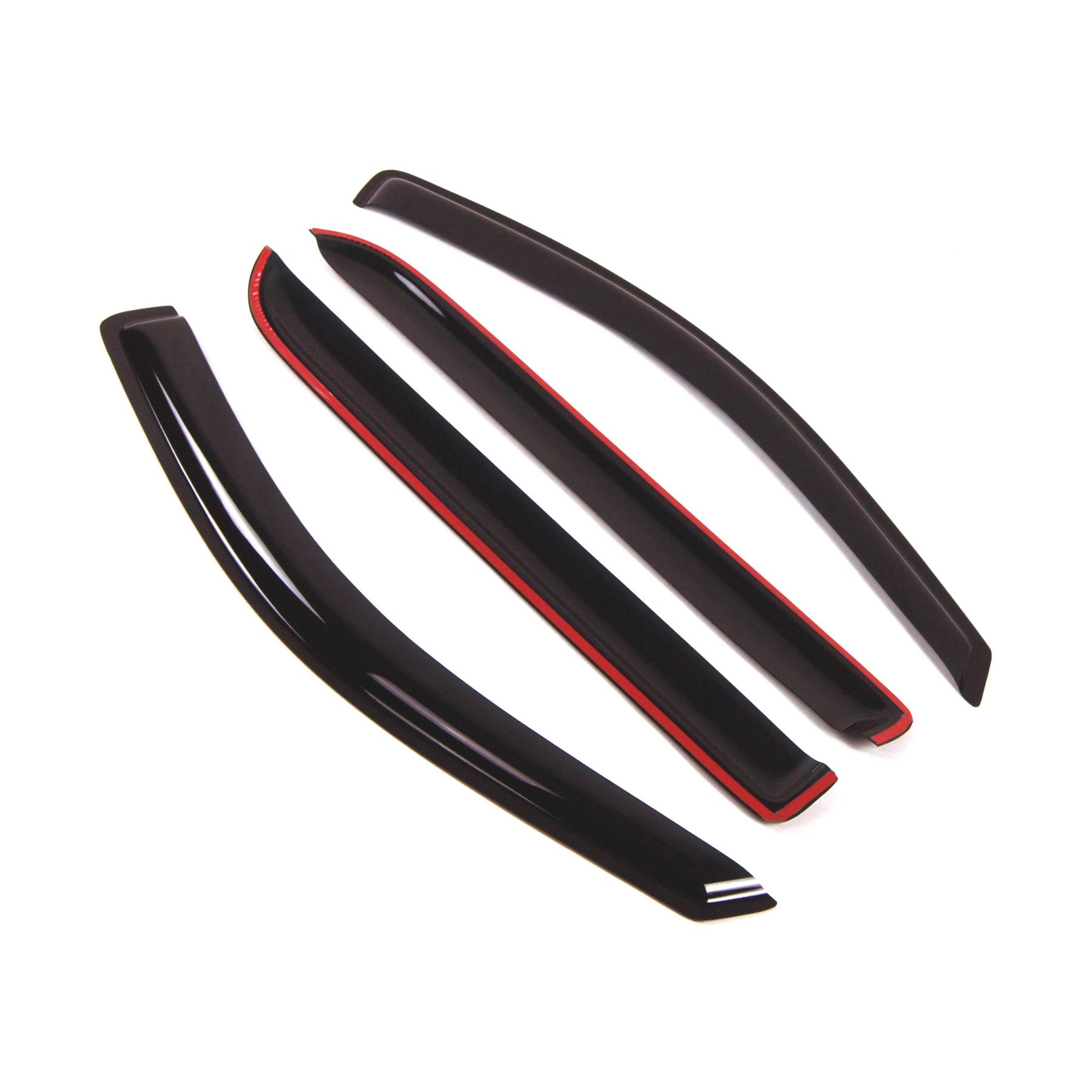 Tuningpros Outside Mount Window Vent Visors Rain Guards Compatible With Ford F-150 Supercrew 2004-2008 | Side Window Wind Deflec