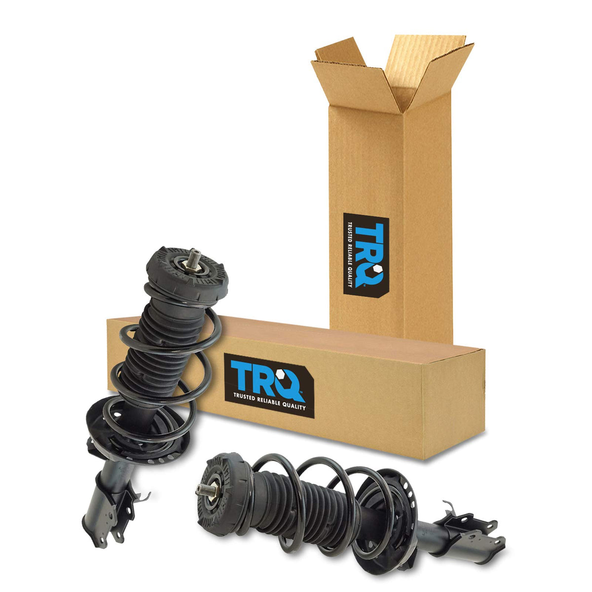 Trq Front Strut & Coil Spring Assembly Set Driver & Passenger Sides Compatible With 12-17 Buick Verano 12-15 Chevrolet Cruze 16 