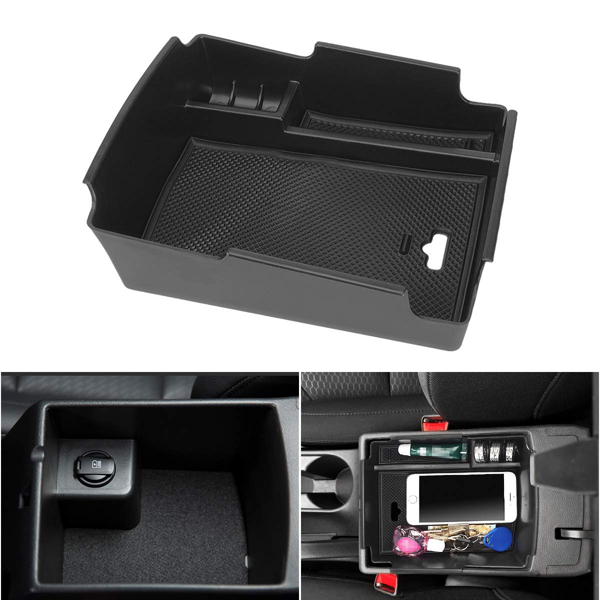 Auovo Center Console Organizer Tray For Hyundai Elantra Accessories Interior 2017-2020 Armrest Secondary Storage Box Glove Palle