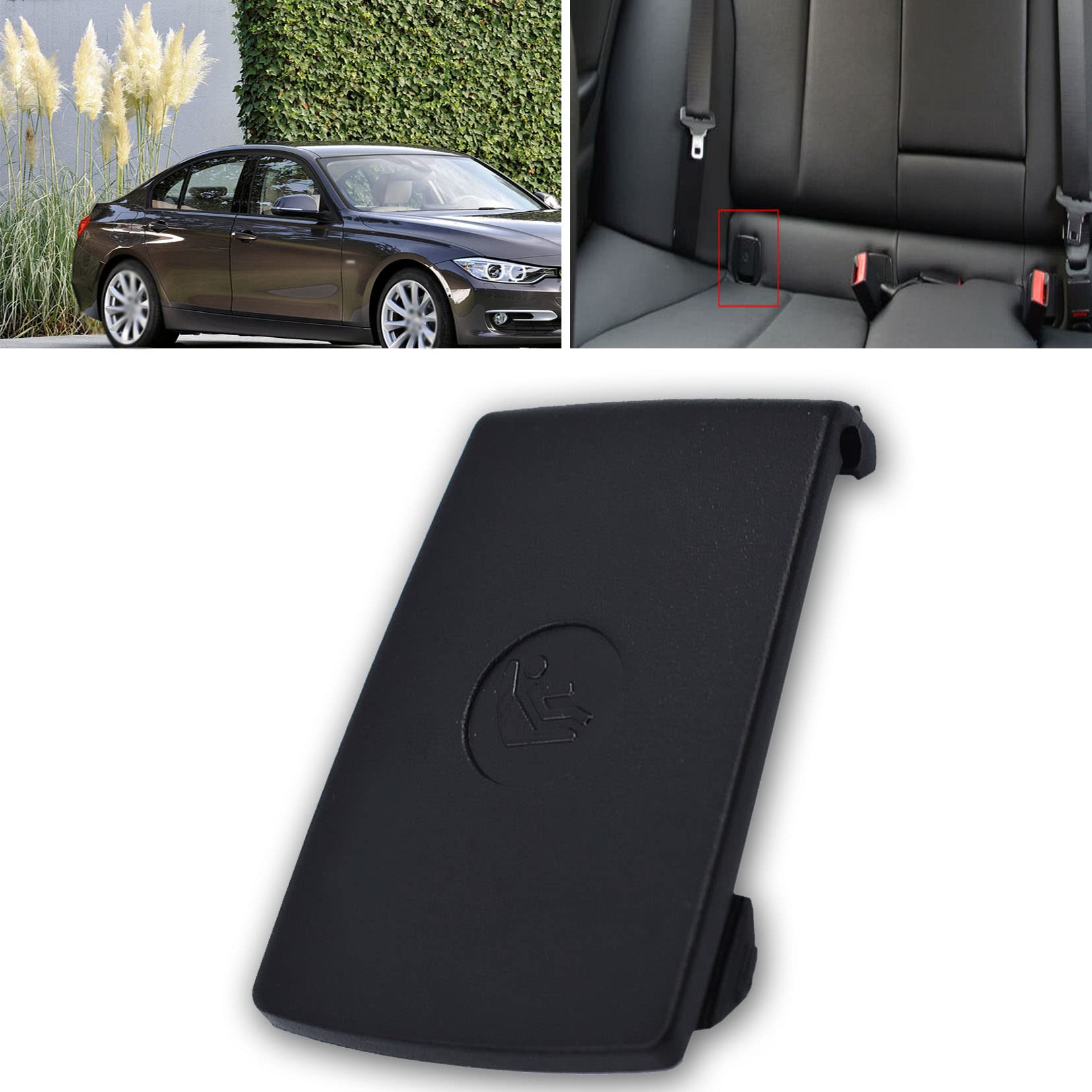 SEBLAFF 52207319686 Rear Child Seat Belt Anchor ISOFix Cover Replacement for 1/3Series E84 E87 E90 F30 F35