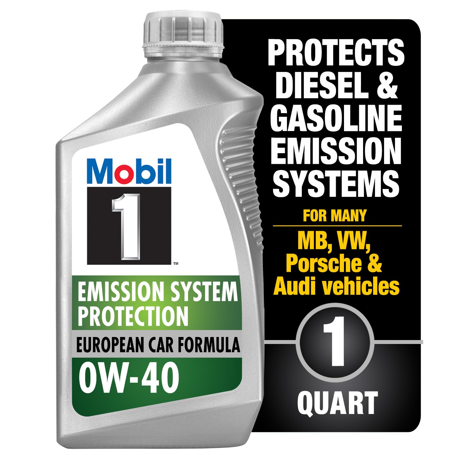 Mobil 1 Supercar Advanced Full Synthetic Motor Oil 0W-40, (Pack of 1)