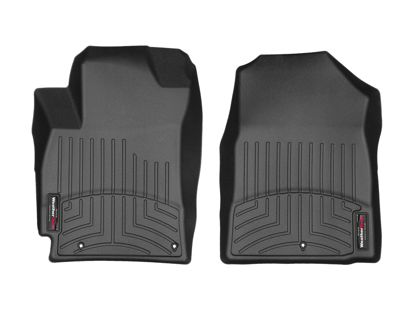 Weathertech Custom Fit Floorliners For Hyundai Elantra - 1St Row (449251), Black