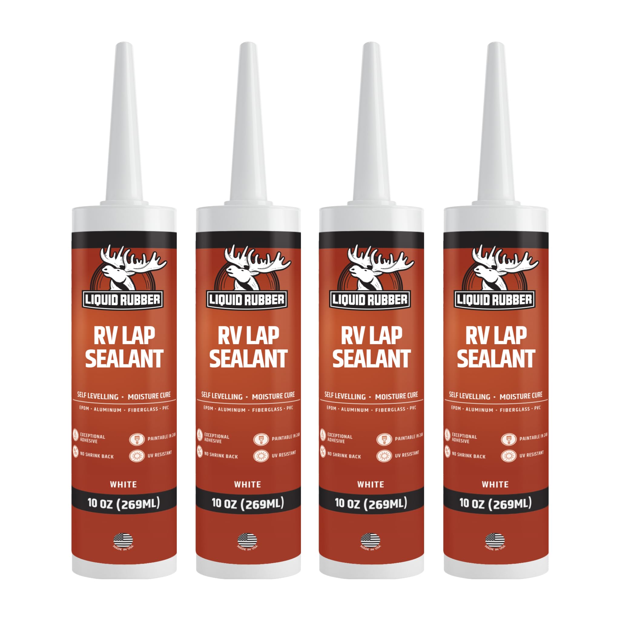 Liquid Rubber RV Lap Sealant, White, 4 Pack