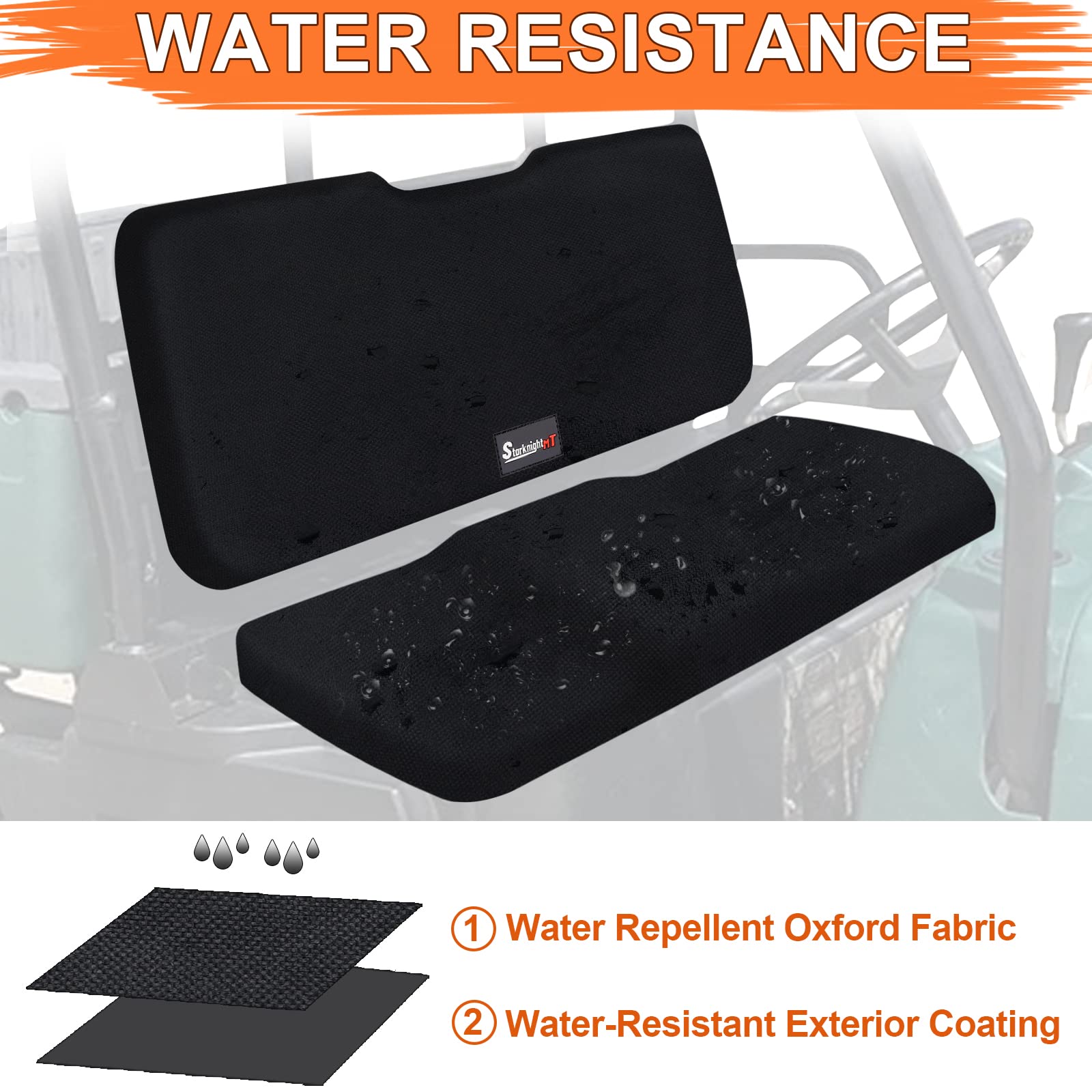 Starknightmt Utv Ranger Seat Cover Waterproof Seat Covers Compatible With Polaris Ranger 500 700 800 2002-2008 Durable Oxford Fa