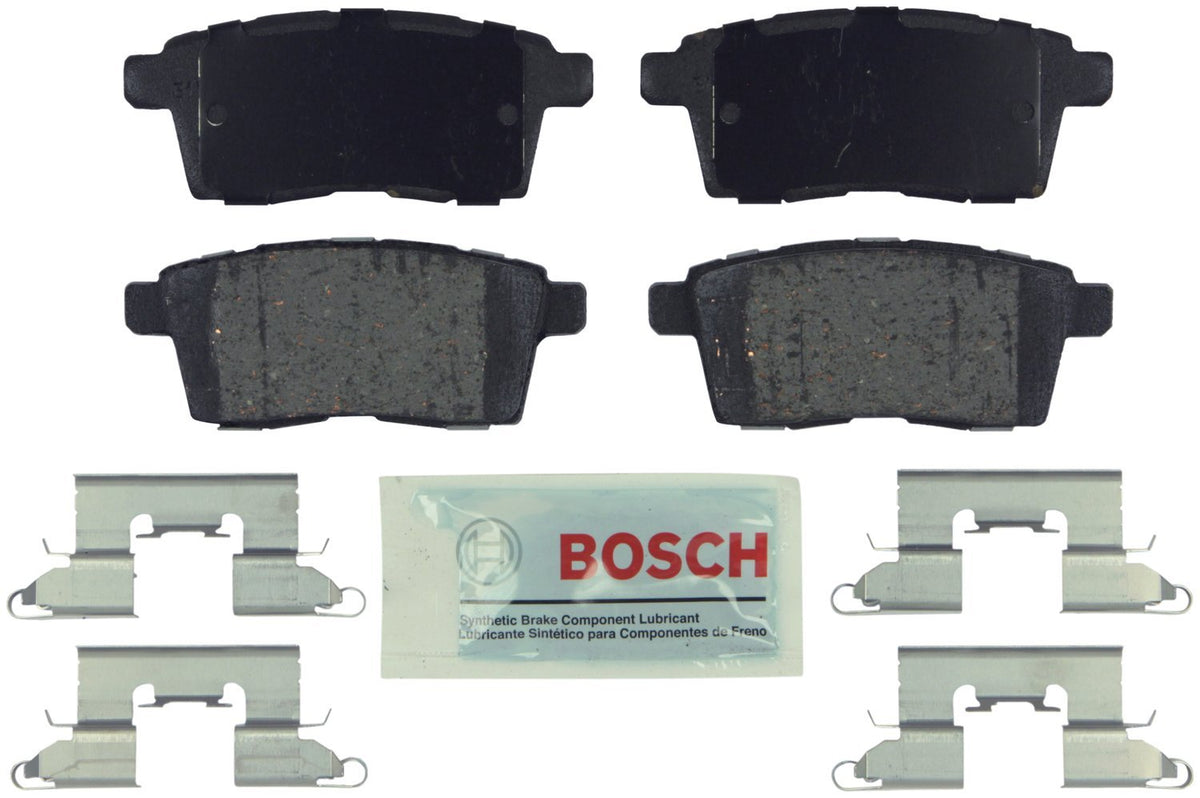 BOSCH BE1259H Blue Ceramic Disc Brake Pad Set With Hardware - Compatible With Select Ford Edge; Lincoln MKX; Mazda CX-7, CX-9; R