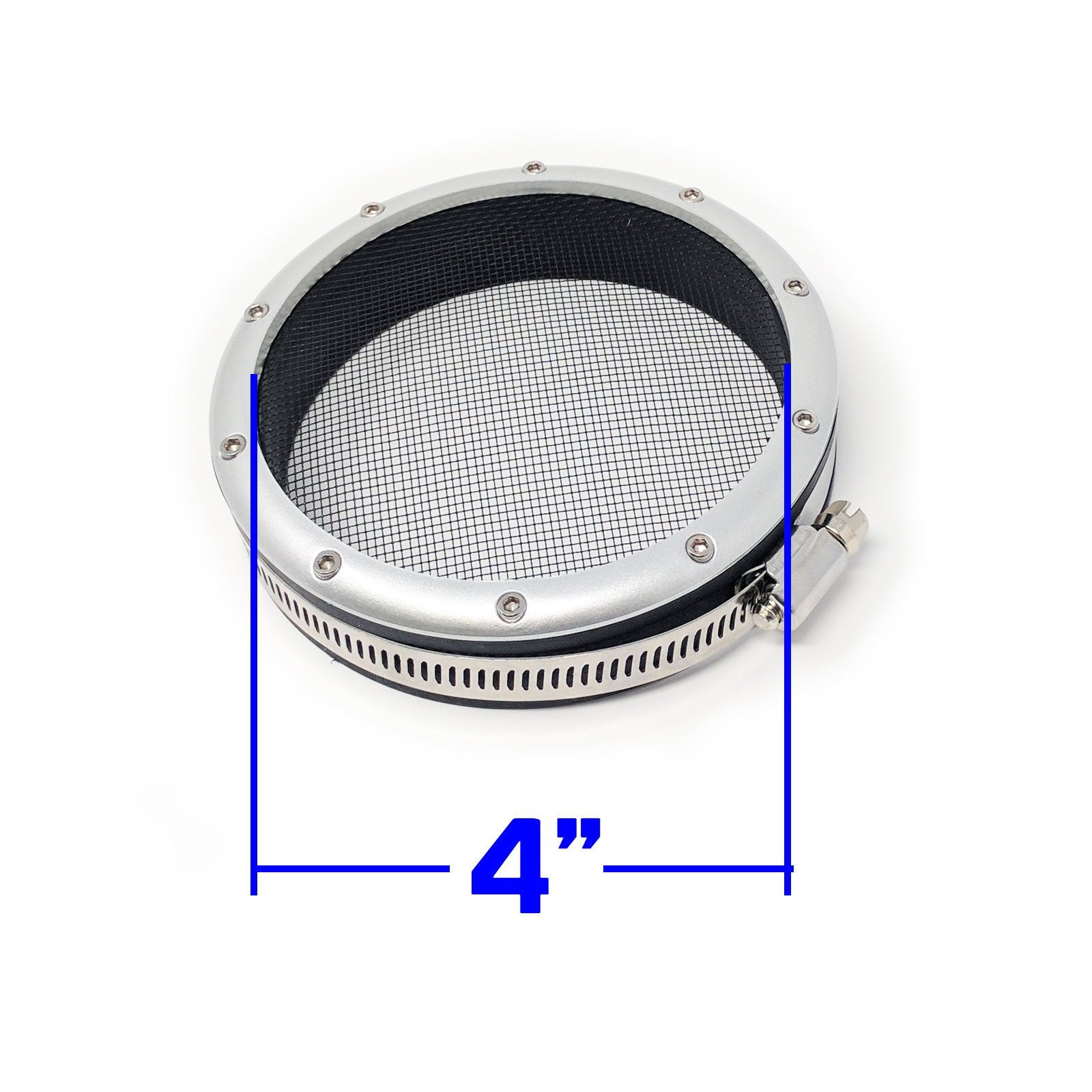 Turbo Inlet Grill Protector Guard, 4' Id, Silver
