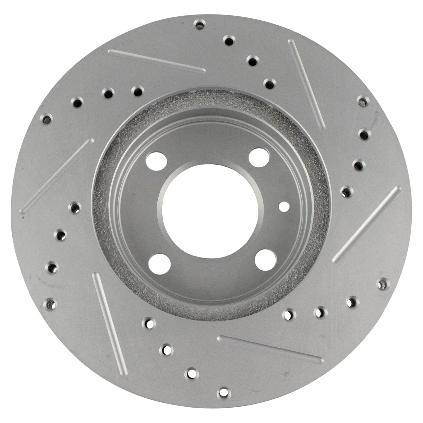 Trq Front Performance Brake Rotors Set Premium G-Coated Cross Drilled & Slotted Compatible With 1995-2002 Volkswagen Cabrio 1993