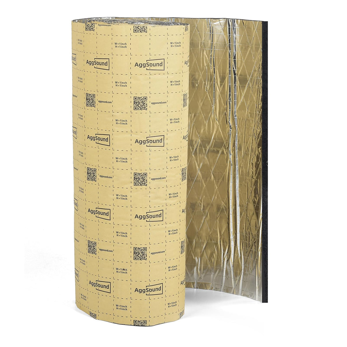 Aggsound 1/4Inch Thickened Sound Deadener For Multiple Use,High Density Aluminum Foil Foam With Adhesive,For Car, Boat, Rv Shiel