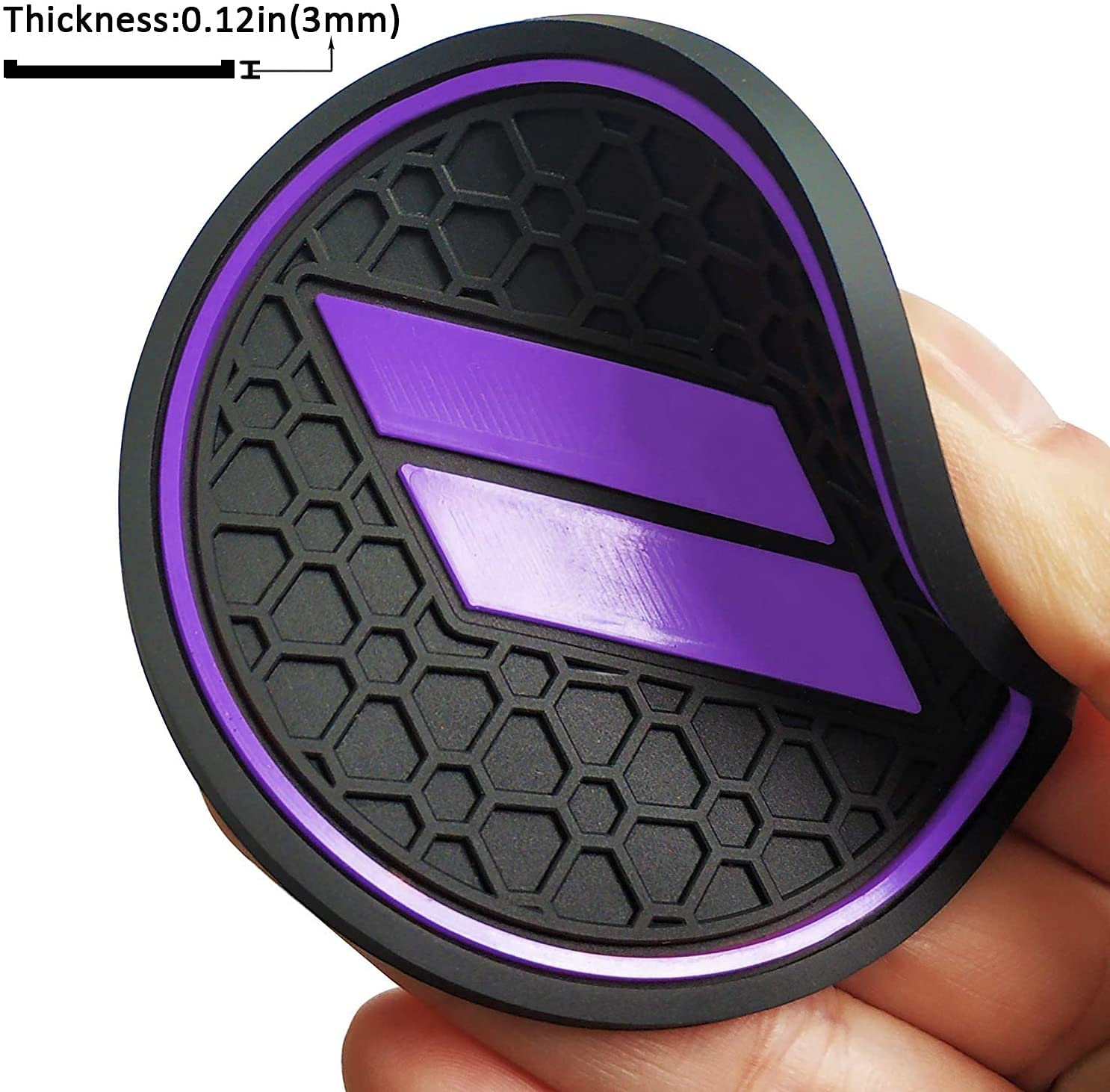 Auprite Non-Slip Anti Dust Mats For Dodge Challenger Accessories 2015 2016 2017 2018 2019 2020 2021 2022, Custom Fits Cup Holder Liners Mats Door Pocket Center Console Liners (Purple/11Pcs)