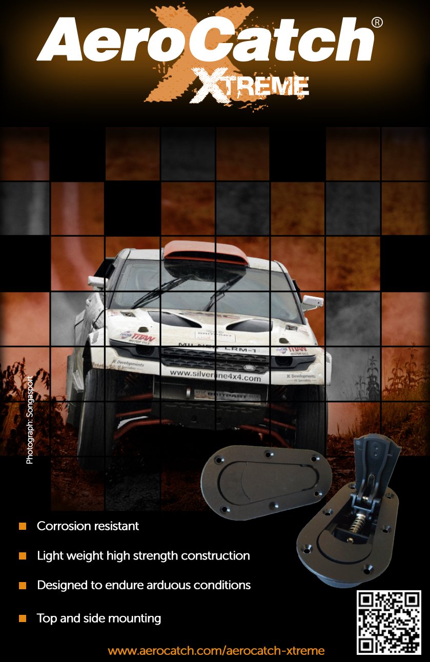 Aerocatch Below Panel Xtreme Hood Latch Kit - Model 125-4000, Black, Without Installation Kit