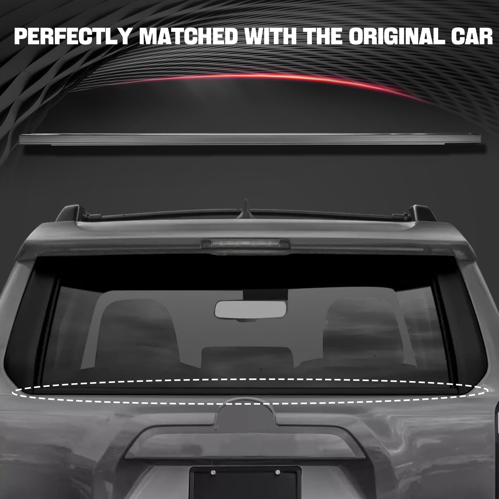 Fomiuzy Rear Tailgate Liftgate Trunk Hatch Car Outer Door Window Moulding Sweep Felt Trim Seal Weather Stripping Compatible With