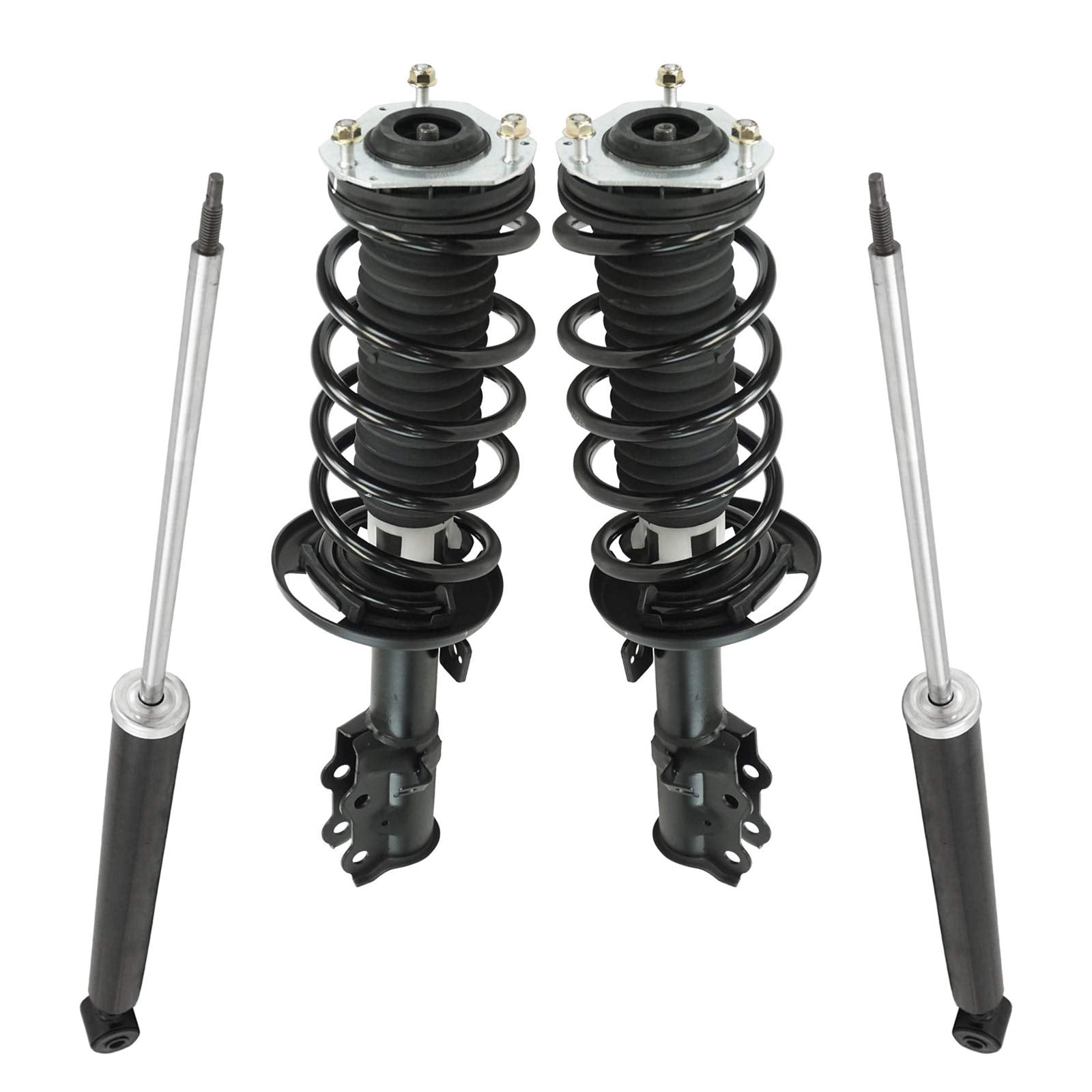 Trq Front And Rear Complete Strut Assembly & Shock Absorber Kit Complete Strut & Coil Spring Assembly Compatible With 2011-2013