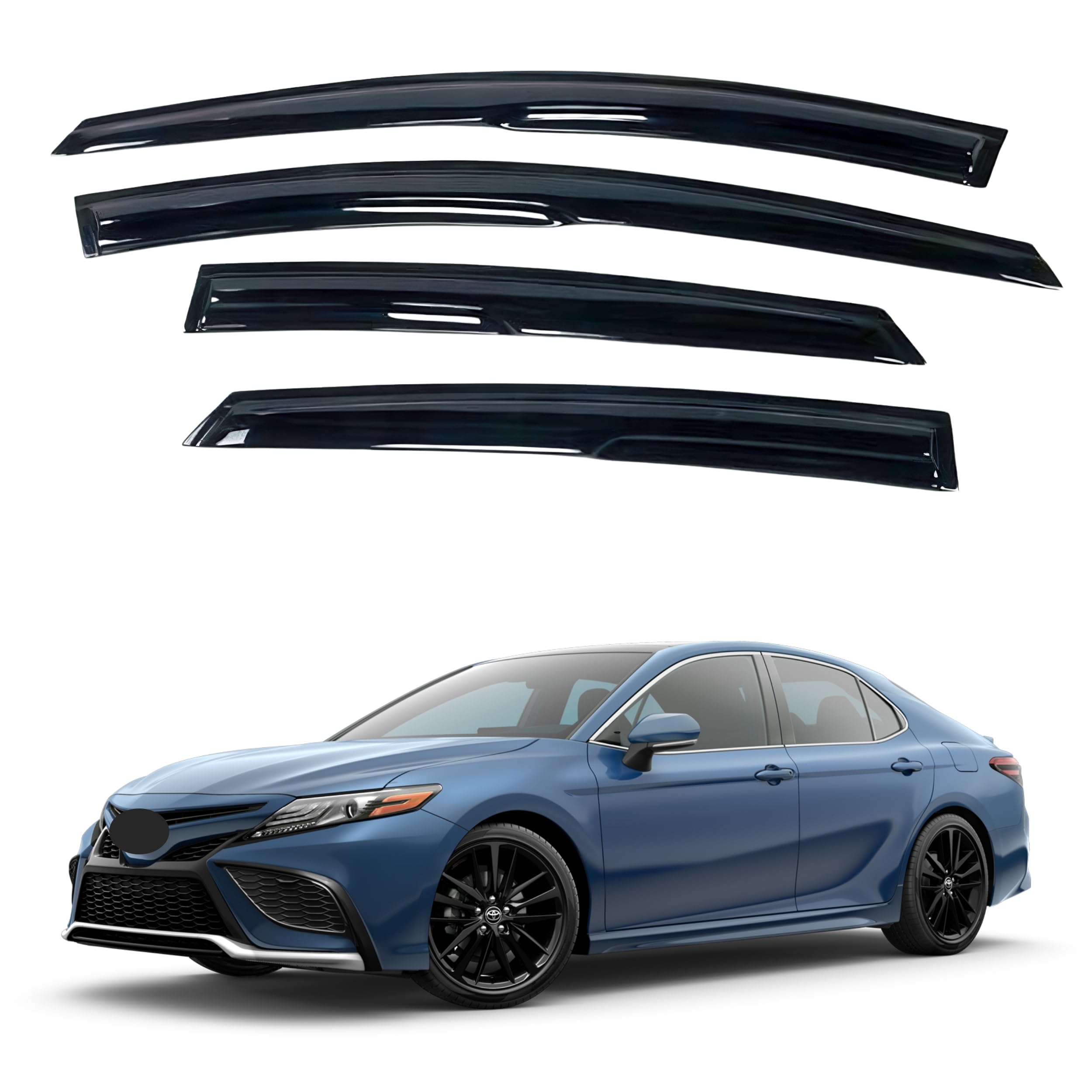 Ig Window Visor For Subaru Outback 2020-2024, Rain Guard Tape-On Extra Durable Sun Wind Side Vent Window Deflector Mugen Style,