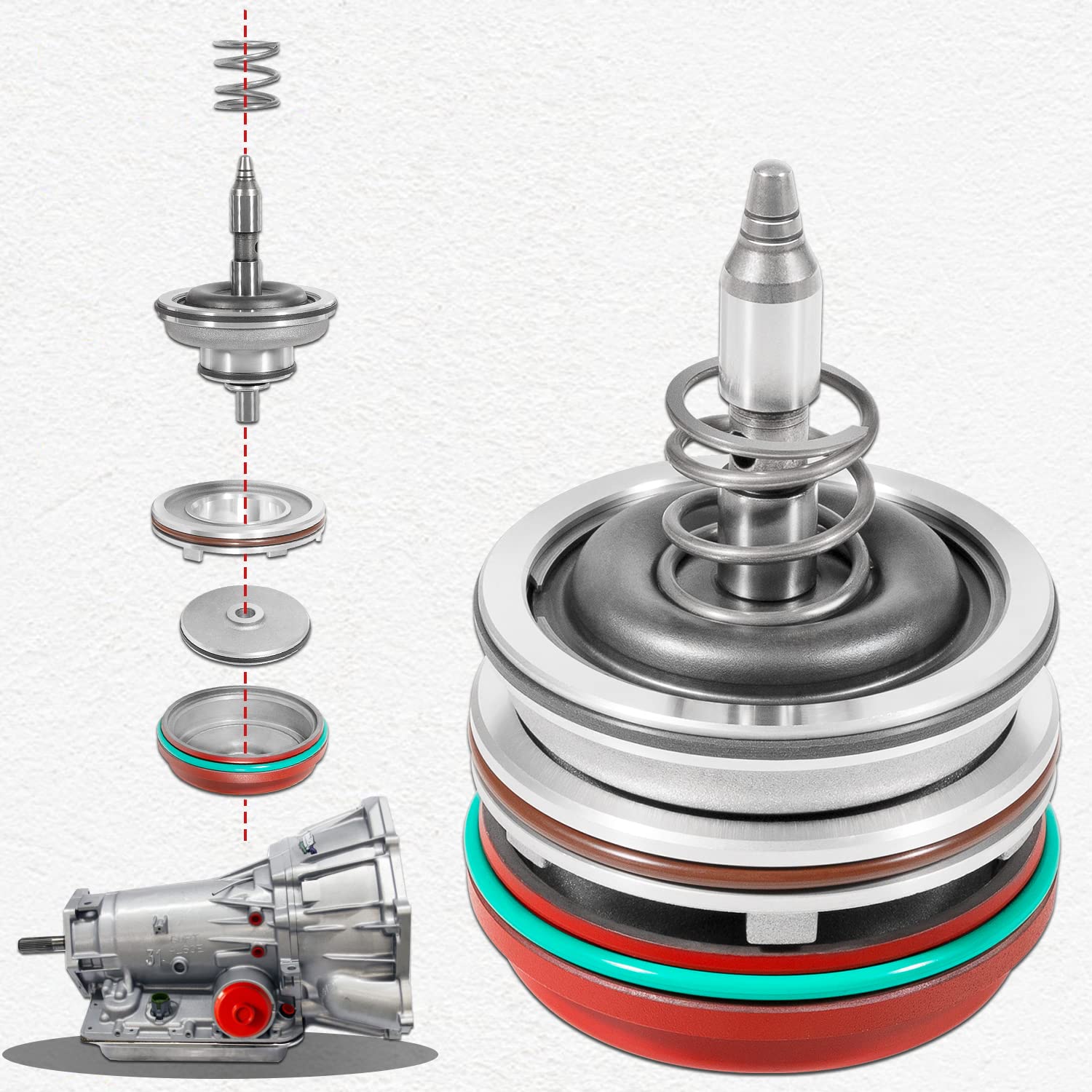 High Performance Corvette Servo Piston Assembly With Cover, Snap Ring And Pin For Gm 1982-2014 700R4 4L60E 4L65E 4L70E Transmiss