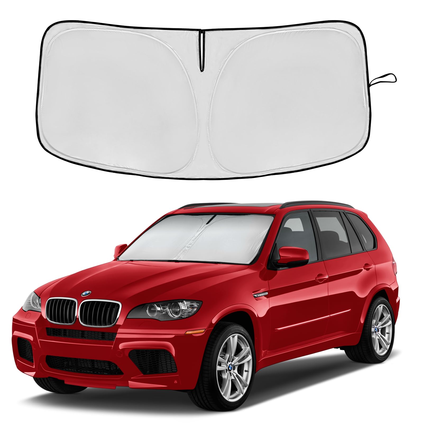 For Bmw X5 2019-2024 2025 Windshield Sun Shade Front Window Shade Custom Fit X5 M Sport Xline Suv Accessories Sun Visor Foldable