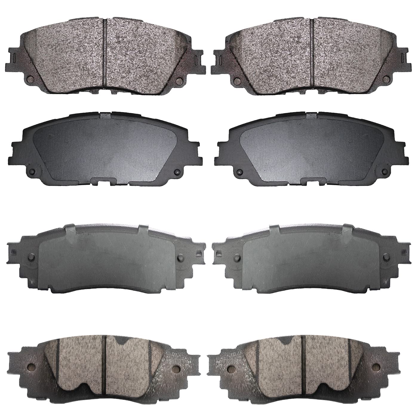 EXPPOWER Replacement for Front and Rear Ceramic Disc Brake Pad Set 18-22 Toyota Camry Hybrid/XLE/XSE 19-22 Rav4 Lexus ES350 ES25
