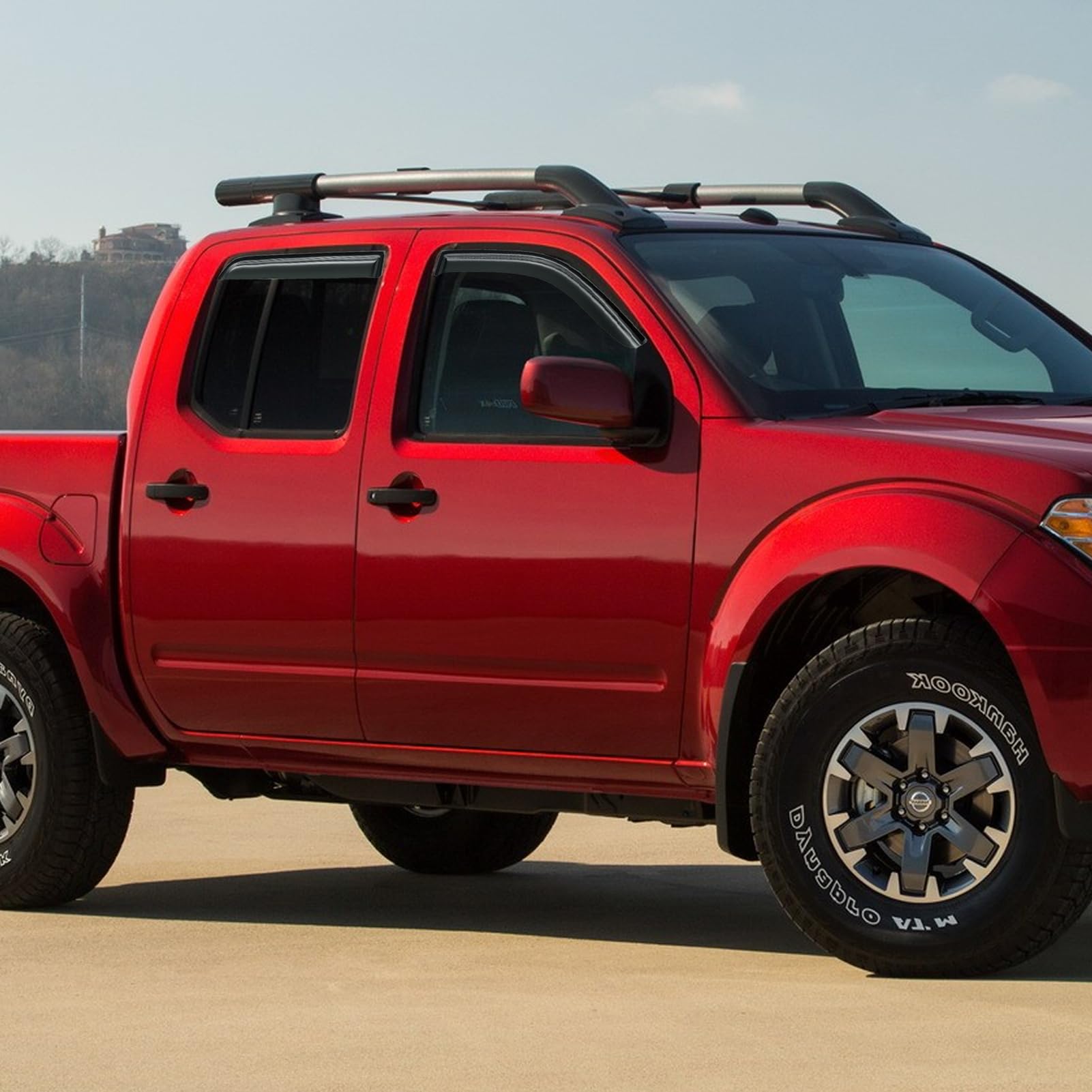 Cxdar Window Visors Rain Guards For 2005-2021 Nissan Frontier Crew Cab, Window Vent Wind Deflectors Shades For 2009-2013 Suzuki