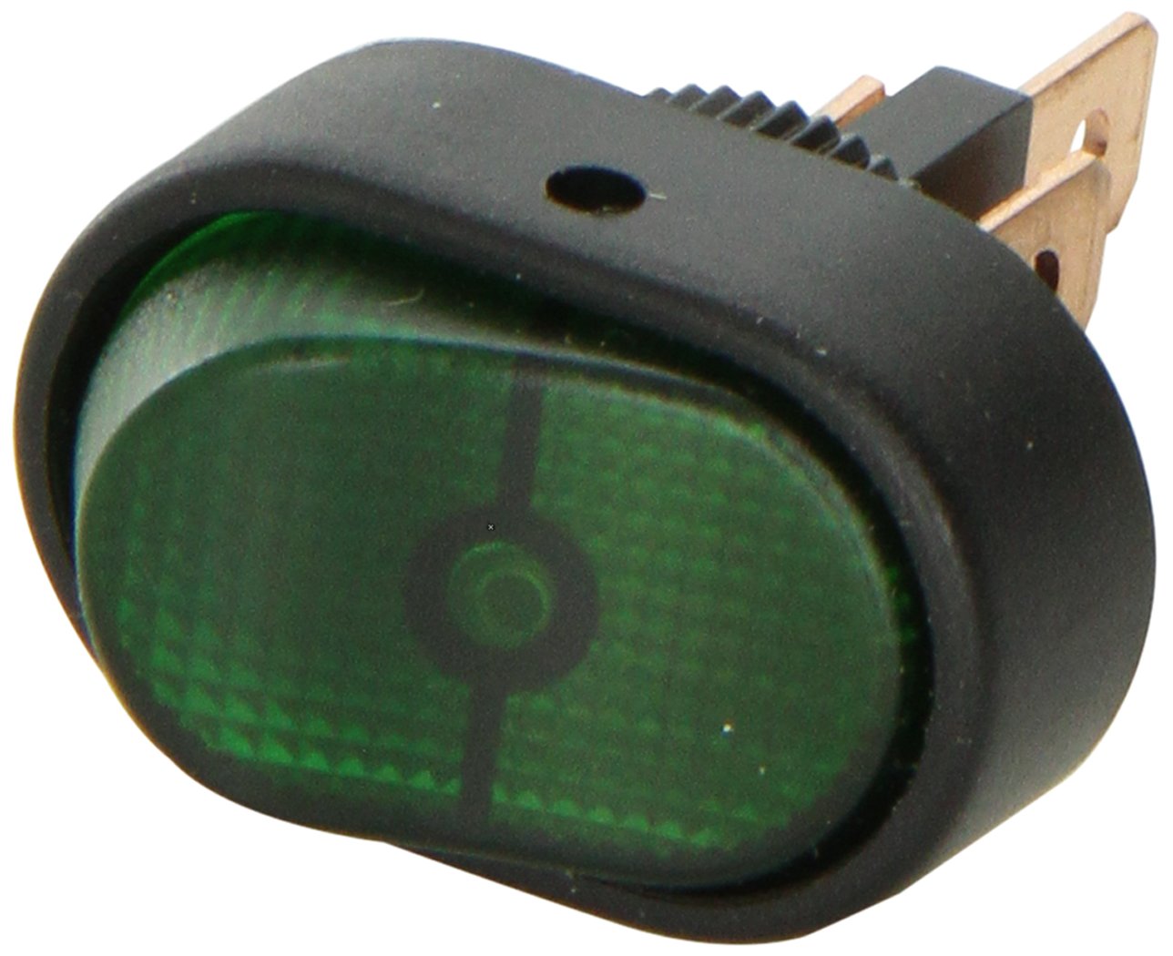 HELLA H61920001 SPST Green Rocker Switch