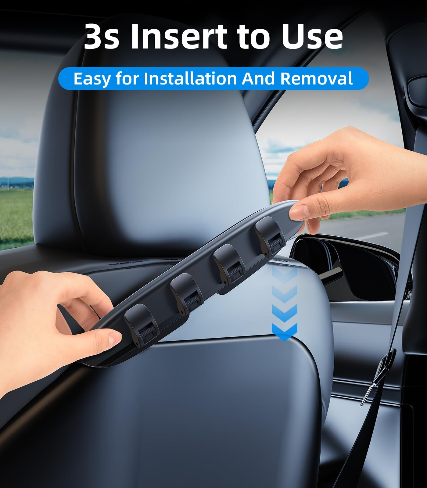 Dicmky 2 Pack Foldable Car Purse Hook For Tesla Model 3(Highland) Model Y(Juniper) Accessories 2026 2025 2024 2023 2022 2021, Ca