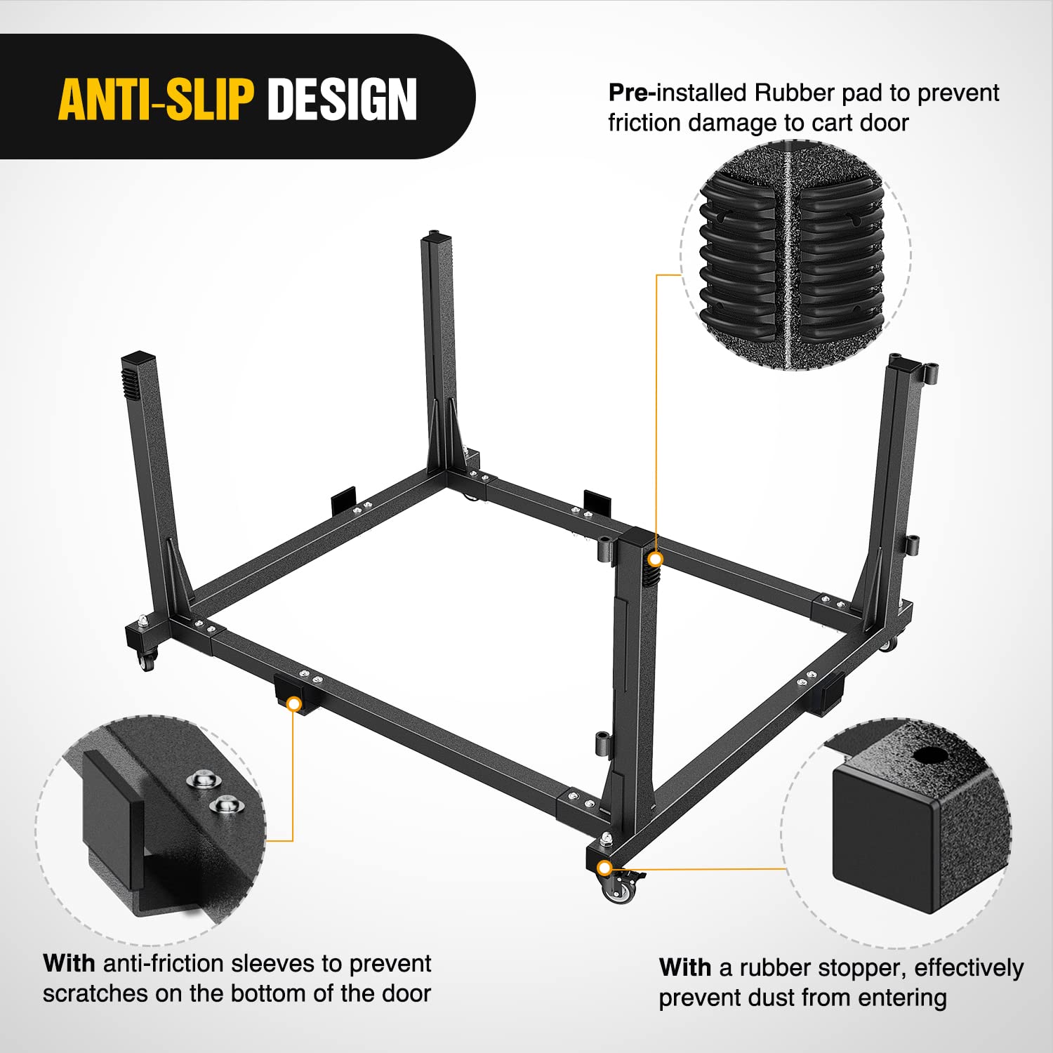 Nilight Door Storage Rack Movable Cart Door Holder Sliding Bracket Hanger For 2007 2008 2009 2010 2011 2012 2013 2014 2015 2016
