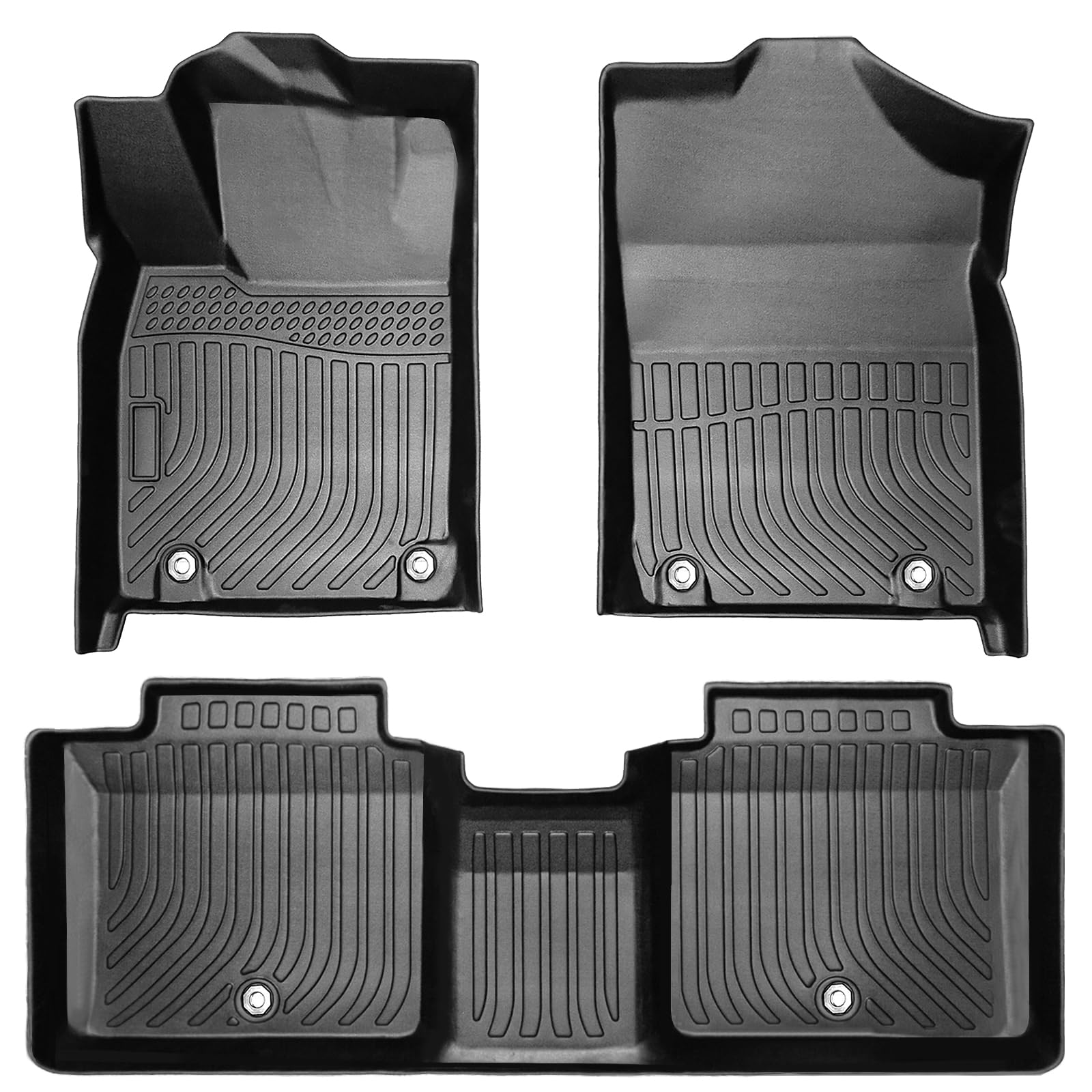 Custom Floor Mats for Mazda CX-5 2017-2023 All-Weather TPE Rubber Mats, Fits 1st & 2nd Row, Anti-Slip Full Set