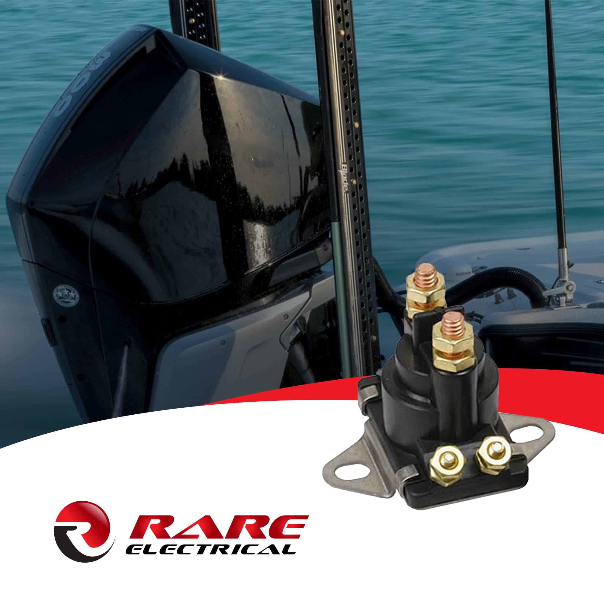 Rareelectrical New 12V Solenoid Compatible With Mercury Mariner Outboard Motors 89-818864T 89-846070 89-94318 89-96158 89-96158T