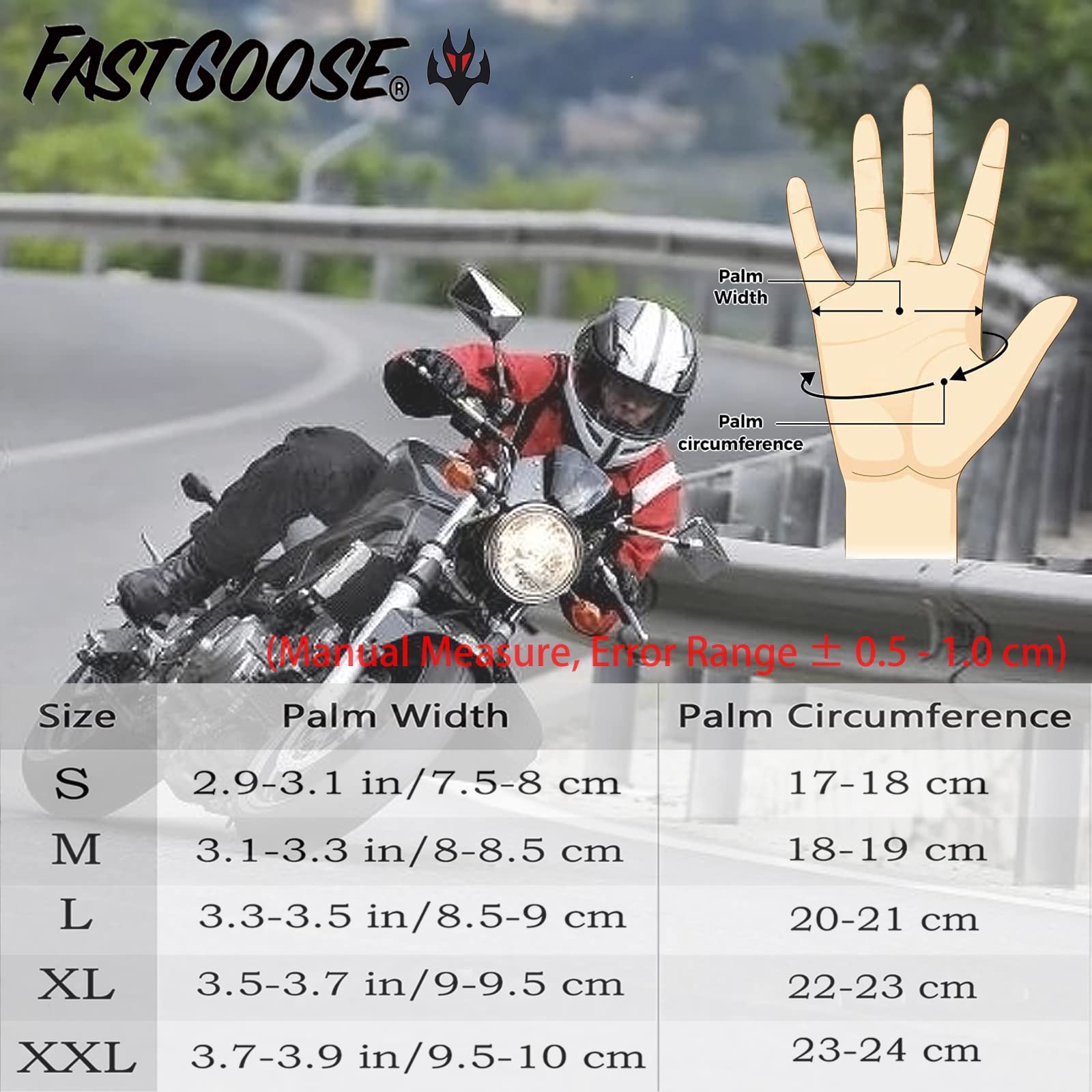 Fastgoose Dirt Bike Motocross Gloves - Motorbike Riding Bike Gloves For Off Road Racing & Cycling (Fluorescent Green, Large)