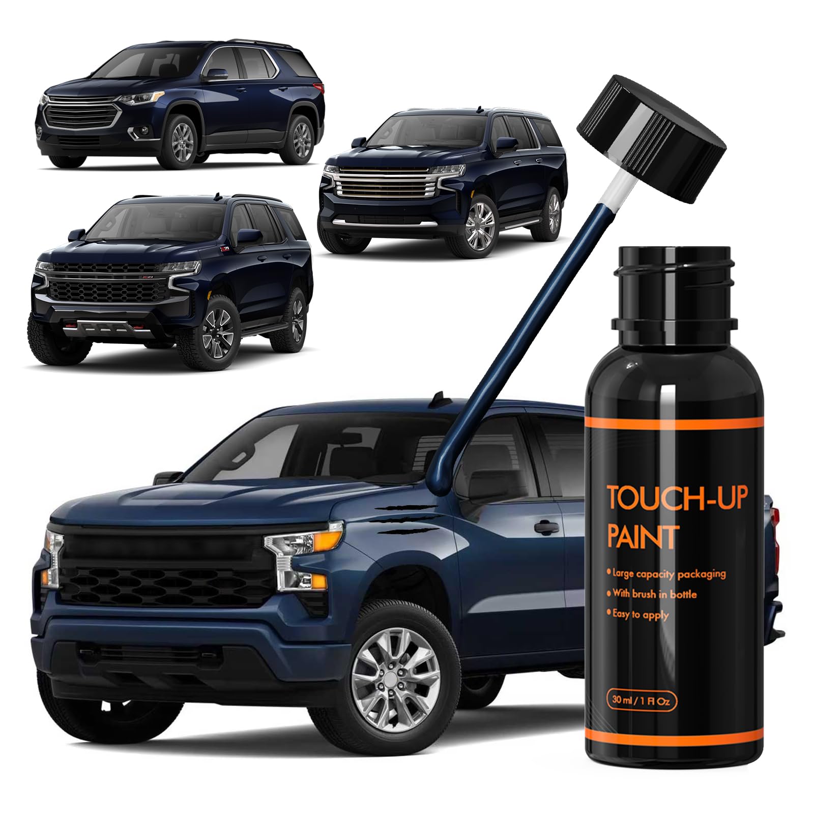Xtryfun Wa328E/Glu/Midnight Blue Metallic Touch Up Paint For Chevy, Diy Car Paint Scratch Repair Kit, Automotive Paints, Quick &