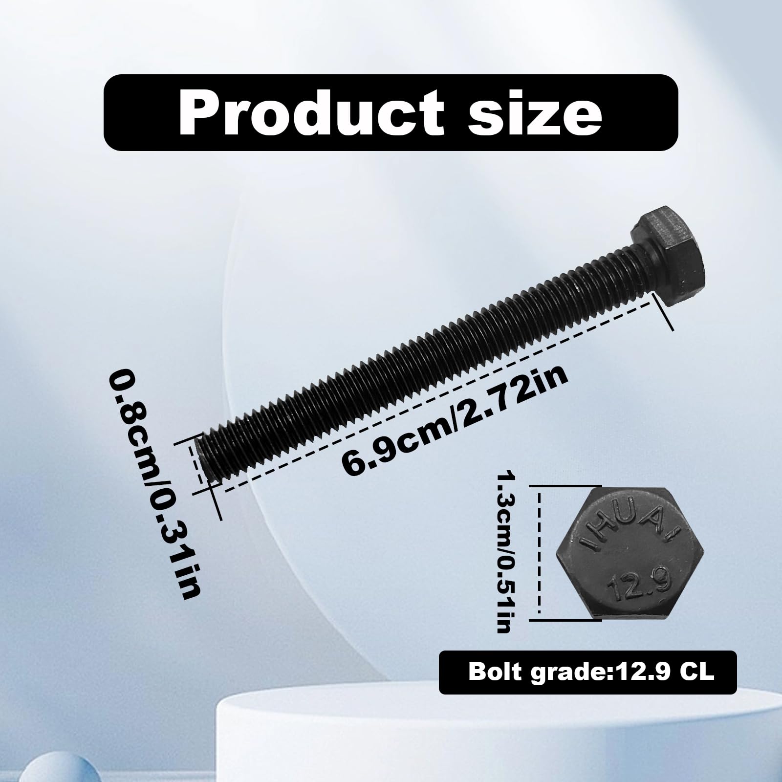 4 Pcs M8 8mm Secondary Clutch Spreader Belt Change Removal Tool Compatible with Can-am ATV's and SXS's Bolt M8 x 1.25 x 70, 12.9