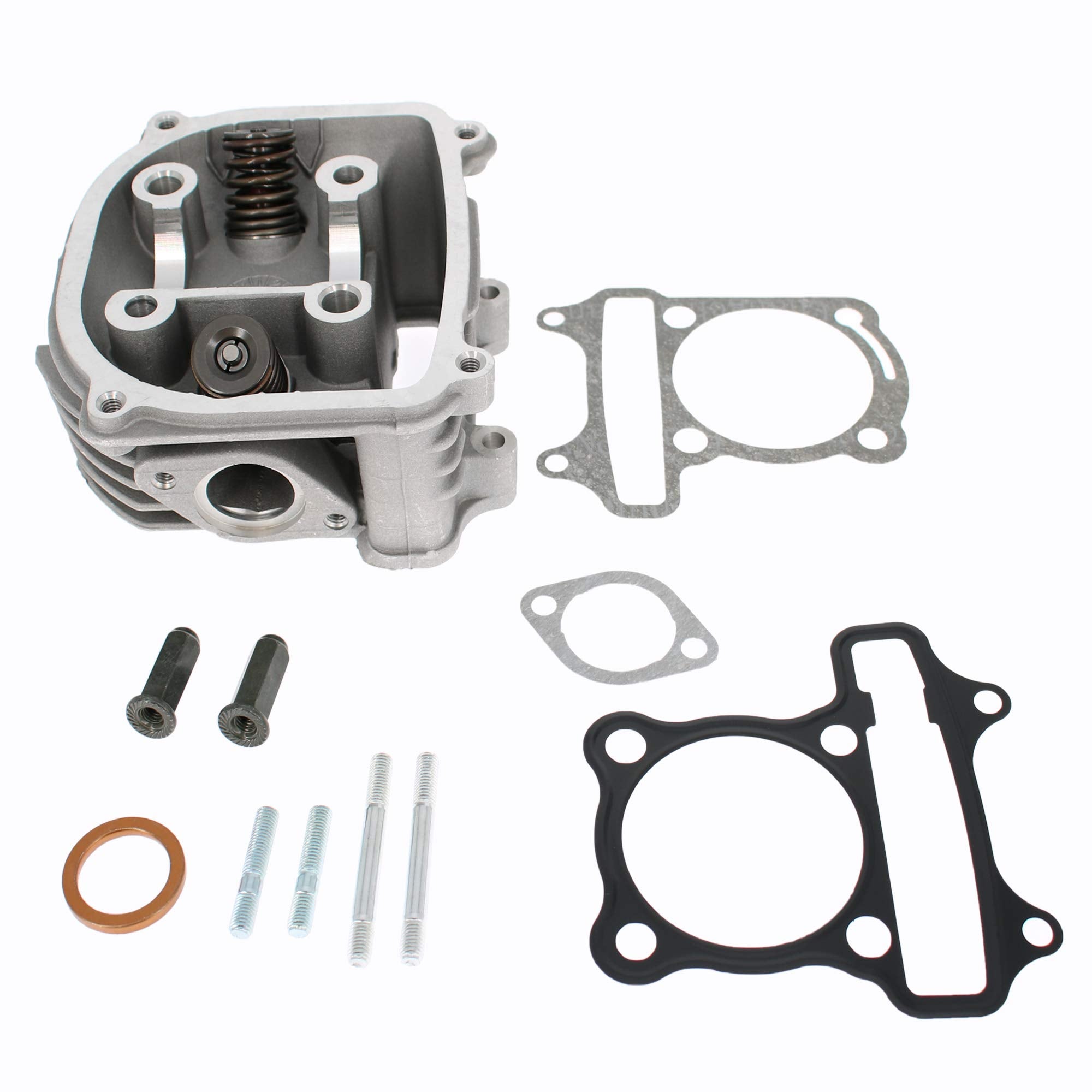 Glixal Atgt-018 Gy6 125Cc To 150Cc 57.4Mm Cylinder Head Asyy With Valves Set For 152Qmi 157Qmj Scooter Moped Atv Go Kart Quad Engine (Non Egr Type)