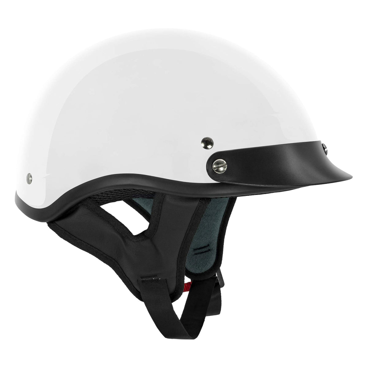 gloss white half helmet motorcycle Vcan Cruiser Gloss White Motorcycle Half Helmet (Small)