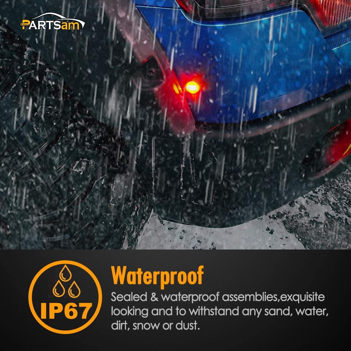 Partsam 10Pcs 3/4'' Red Led Clearance Marker Lights, Trailer Bullet Grommet Lights, 3/4 Led Dual Function Marker Lights With 3 W