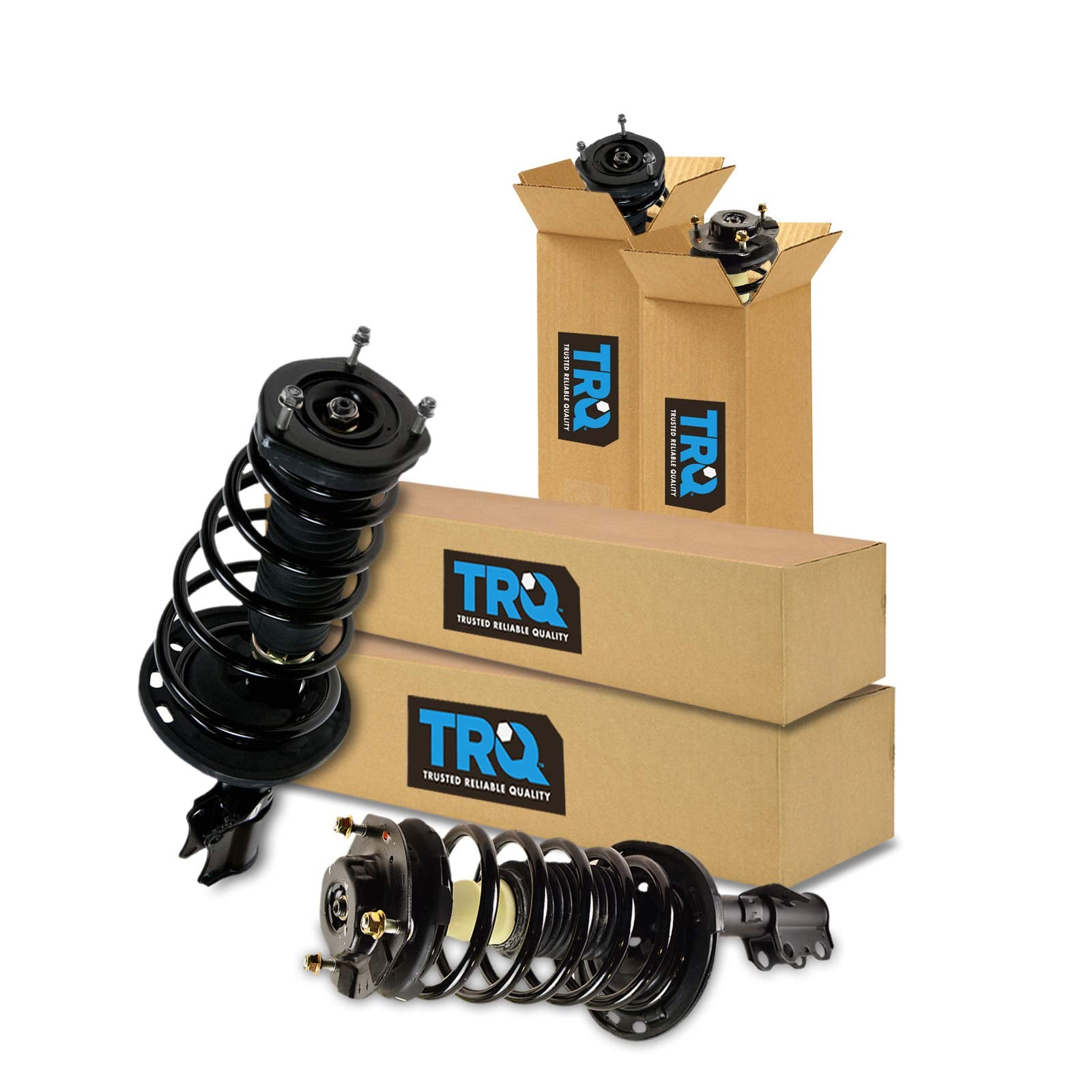 Trq Front And Rear Strut & Coil Spring Assembly Set Driver & Passenger Sides Compatible With 04-06 Toyota Camry