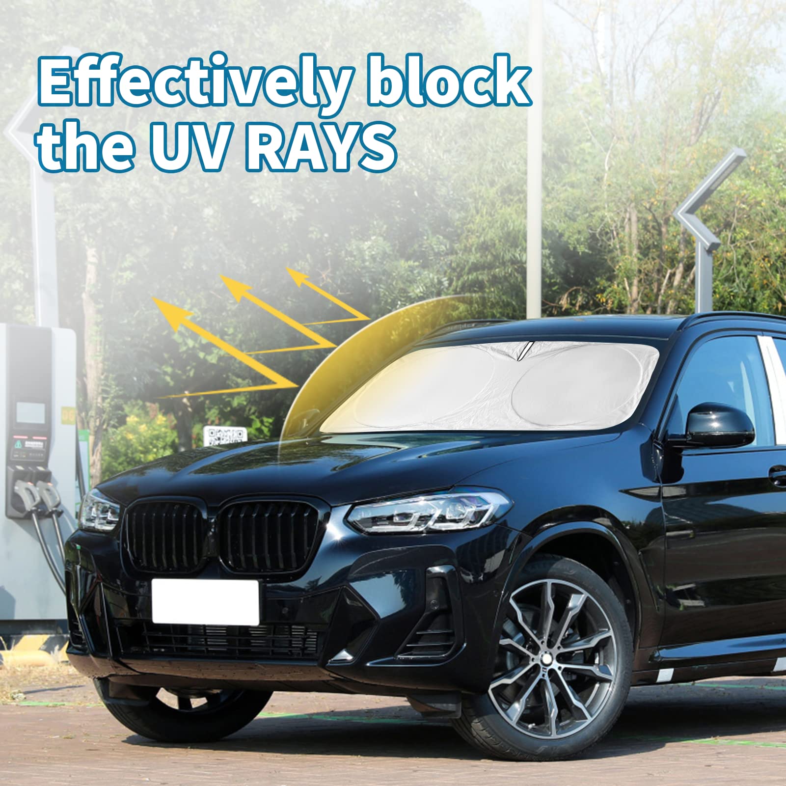 Insauto For 2019-20242025 Bmw 3 Series Car Windshield Sun Shade Sunshade For 2022-2025 B&W 3 Series 330I M340I Sun Protector Fro