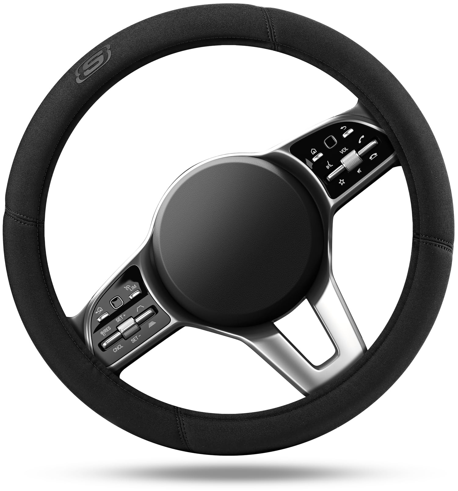 Skechers Steering Wheel Cover, Memory Foam Car Steering Wheel Covers,14.5-15inch Anti-Slip Safety Comfortable Design Universal M
