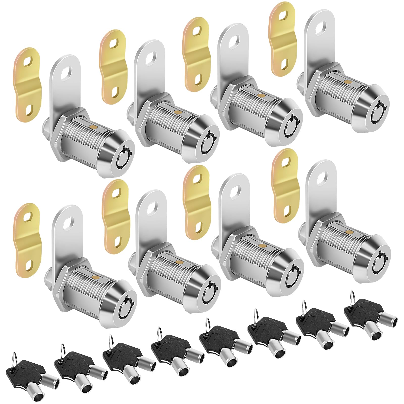 Sartatue Cam Lock RV Storage Locks Black RV Compartment Keyed Alike,1 Cylinder Fits on 3/4 Max Door Thickness, Trailer Replaceme