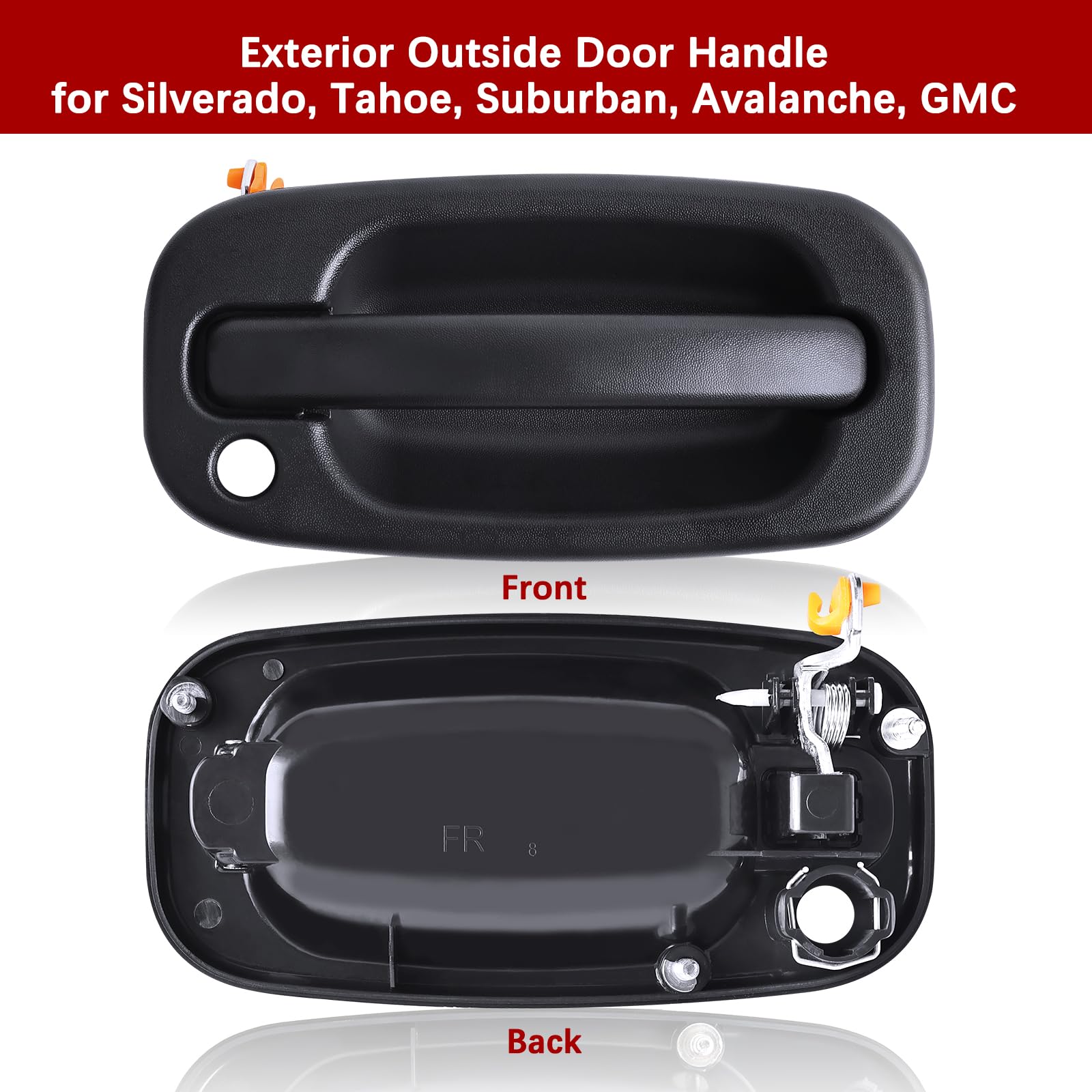 Faersi Outside Exterior Door Handle Front Passenger Side For 1999-2007 Chevy Silverado Tahoe Suburban Avalanche Gmc Sierra Yukon