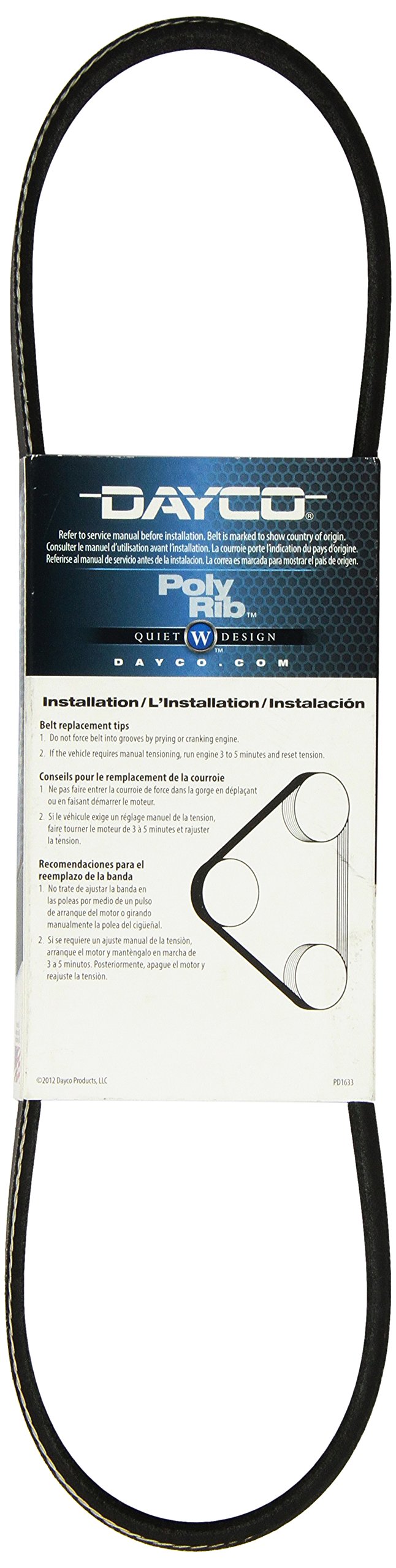 Dayco 5050315 Po14-Rib S Belt , Black