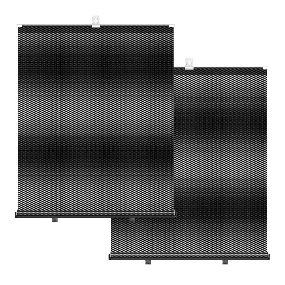 Car Roller Shades,Retractable Car Auto Side Window Sun Shade Shield Cover Roll Curtain Visor (Black)