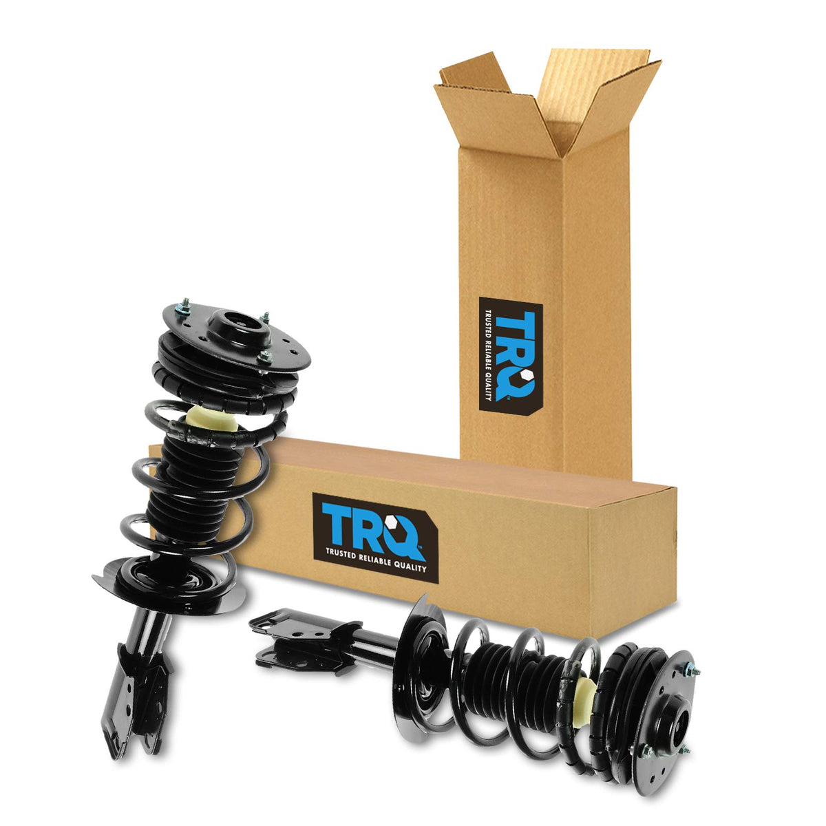Trq Front Strut & Coil Spring Assembly Set Driver & Passenger Sides Compatible With 00-05 Chevrolet Cavalier Pontiac Sunfire